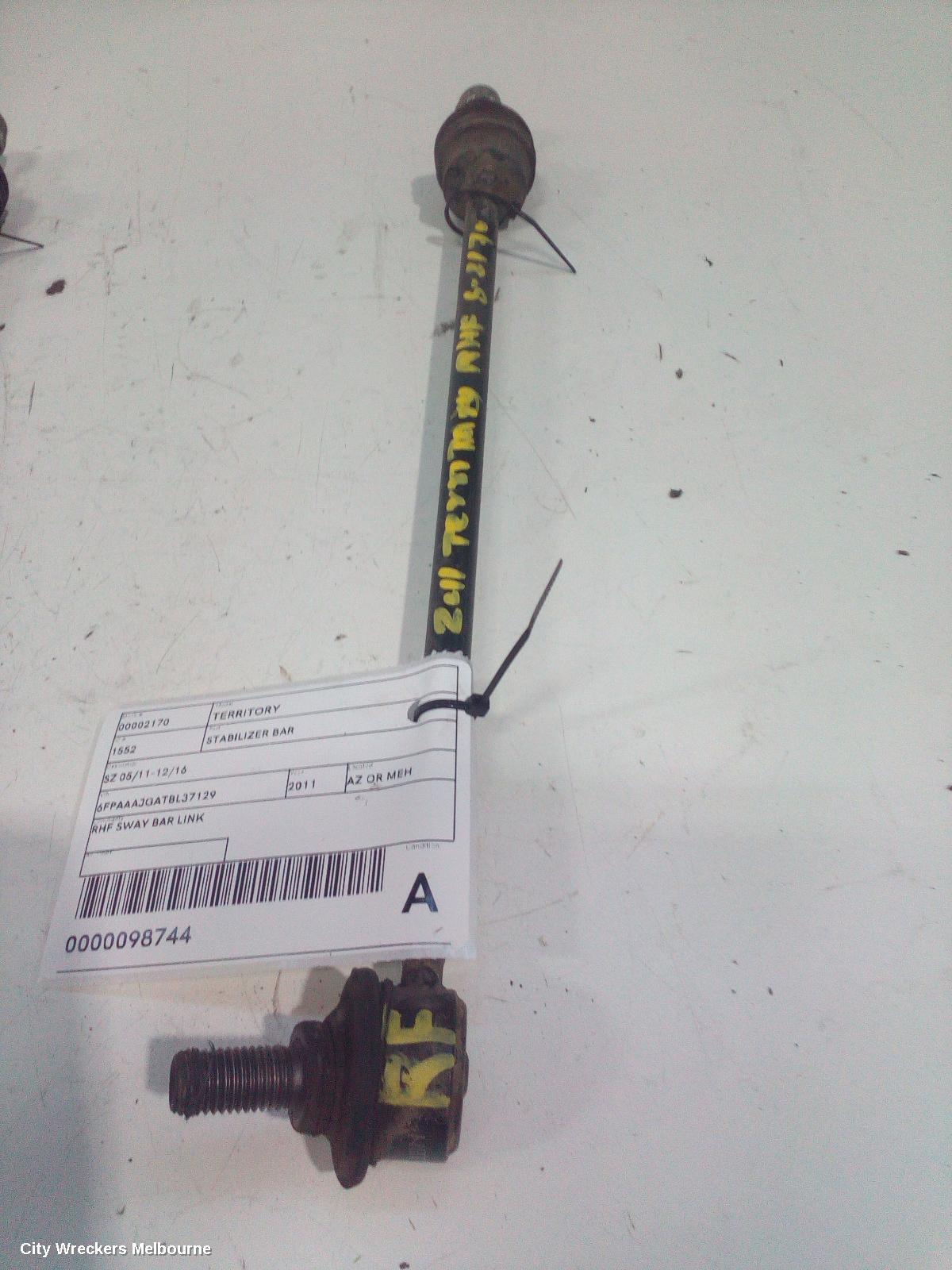 FORD TERRITORY STABILISER BAR, SZ, 03/2011 - 12/2016