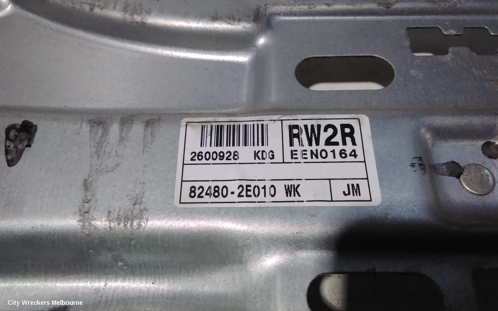 HYUNDAI TUCSON RIGHT FRONT WINDOW REG/MOTOR, JM, DOOR REG ASSY (REG AND MOTOR), 08/2004 - 01/2010