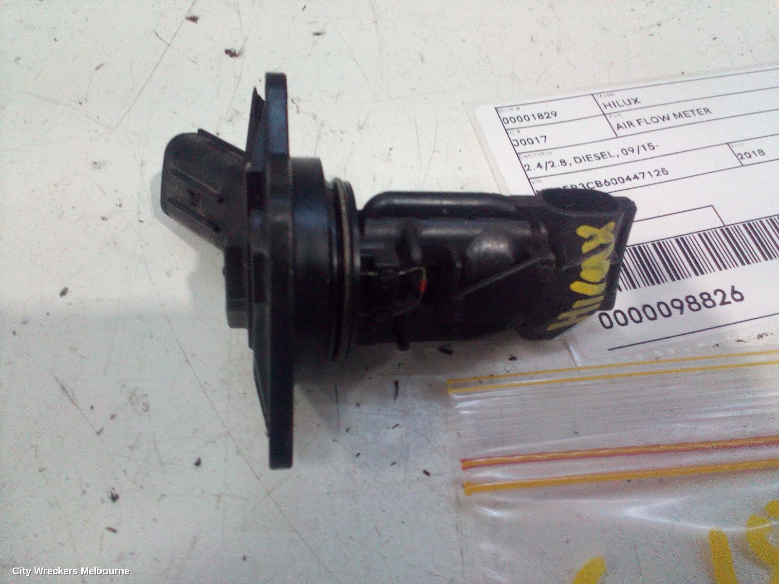 TOYOTA HILUX AIR FLOW METER, 2.4/2.8, DIESEL, 09/2015 ONWARDS