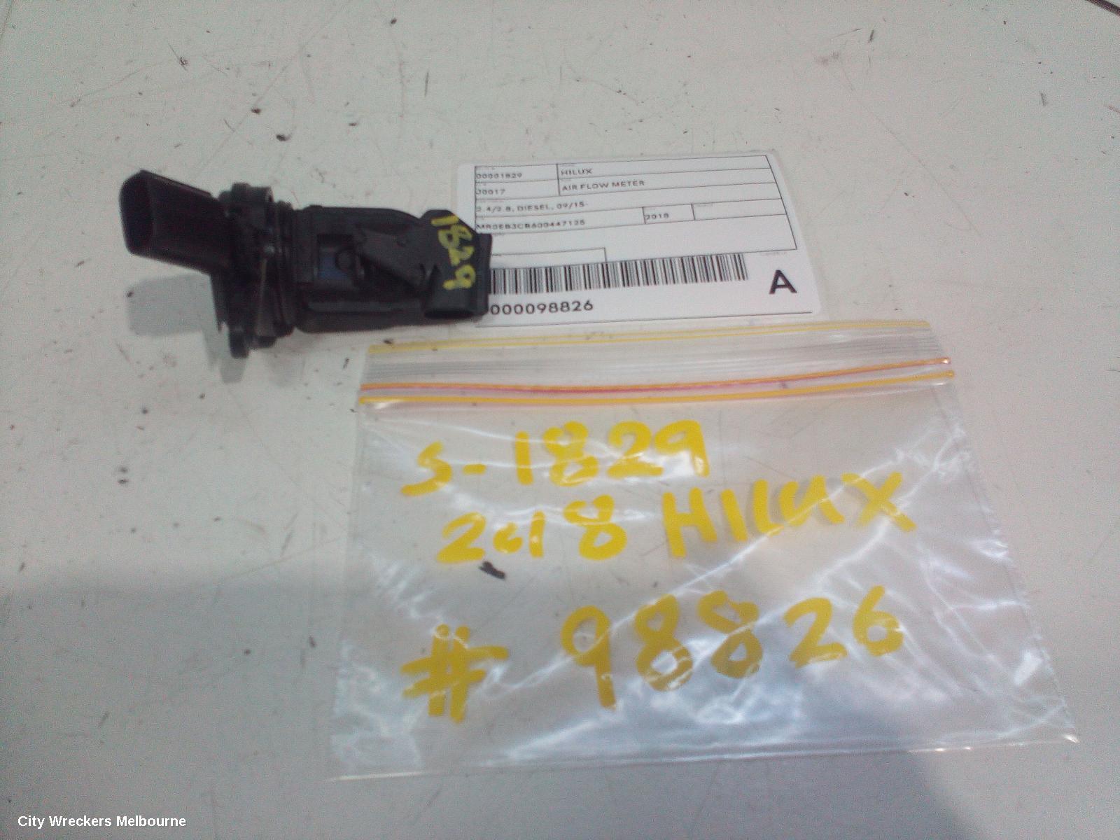 TOYOTA HILUX AIR FLOW METER, 2.4/2.8, DIESEL, 09/2015 ONWARDS