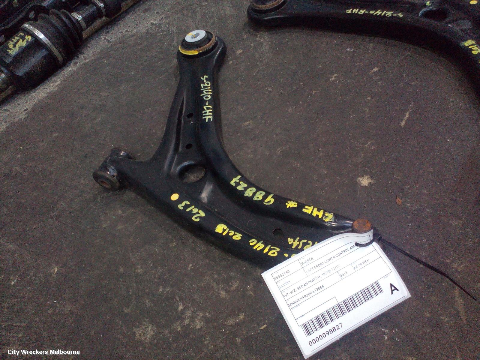FORD FIESTA LEFT FRONT LOWER CONTROL ARM, WT-WZ, SEDAN/HATCH, 10/2010 - 12/2019