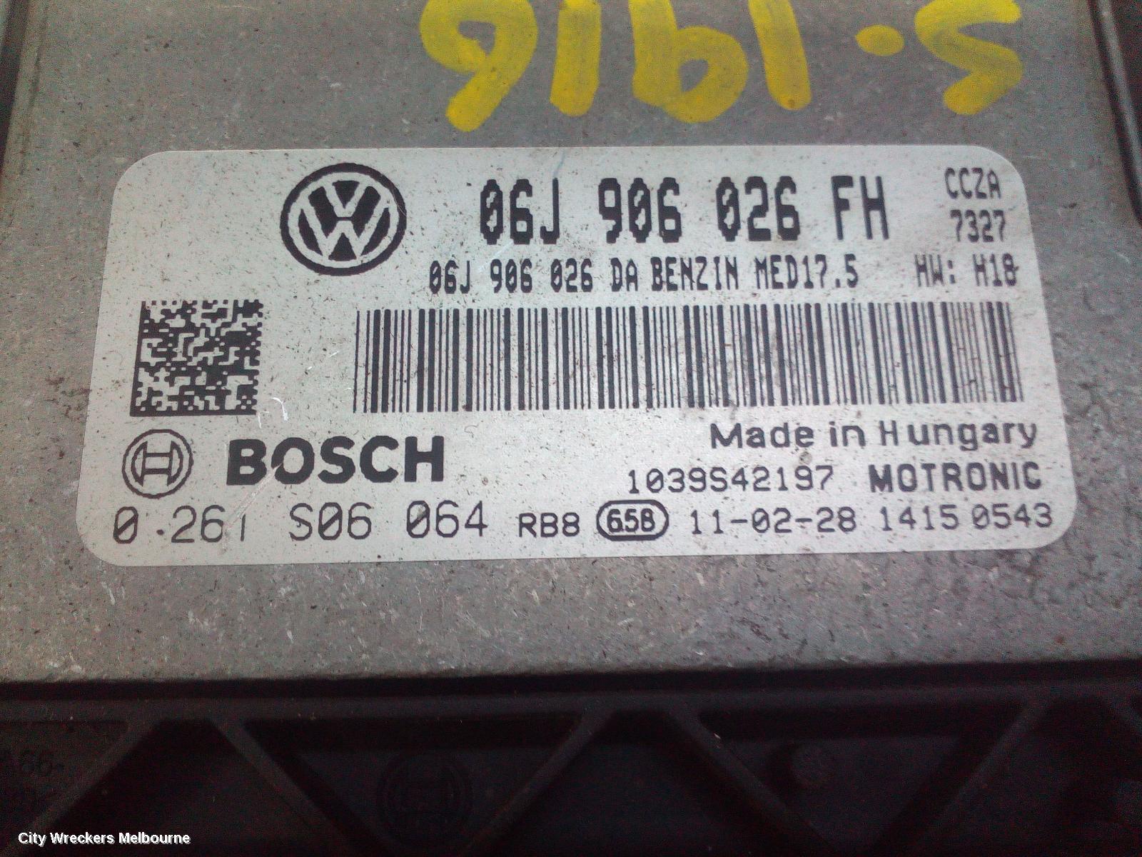 VOLKSWAGEN TIGUAN ECU, ENGINE ECU, PETROL, 2.0, AUTO T/M, ECU ONLY, 5N, 05/2008 - 08/2016