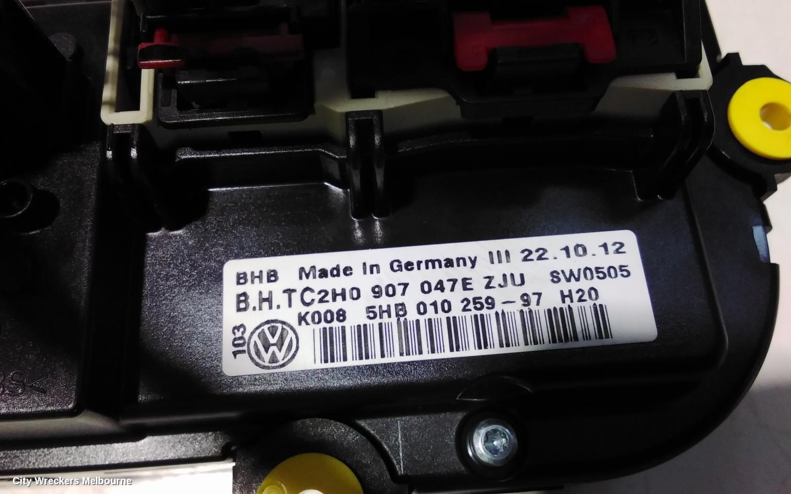 VOLKSWAGEN AMAROK HEATER/AC CONTROLS, NON CLIMATE CONTROL TYPE, 2H, 12/2010 ONWARDS