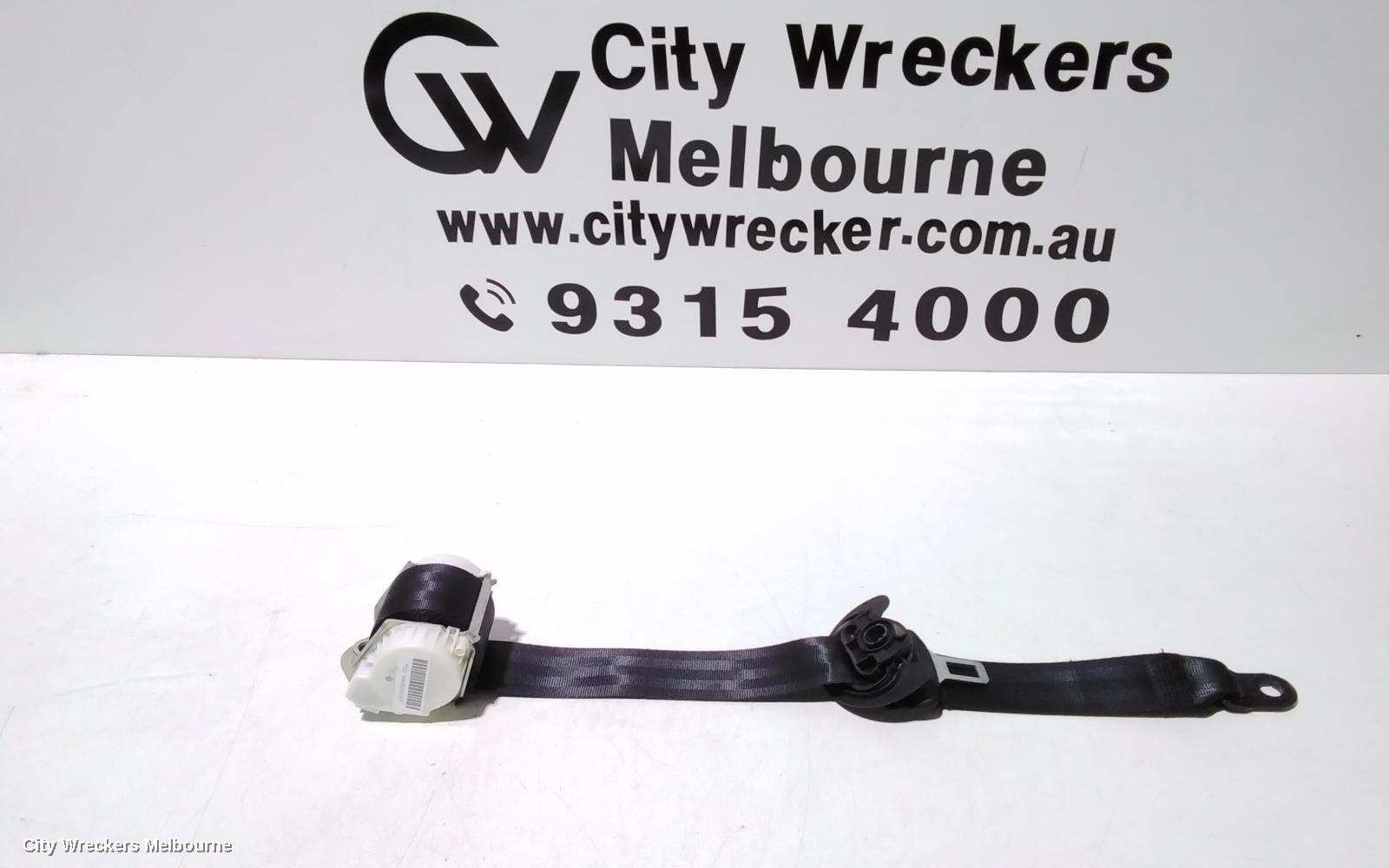VOLKSWAGEN AMAROK SEATBELT/STALK, LH REAR, SEAT BELT ONLY, 2H, 12/2010 ONWARDS