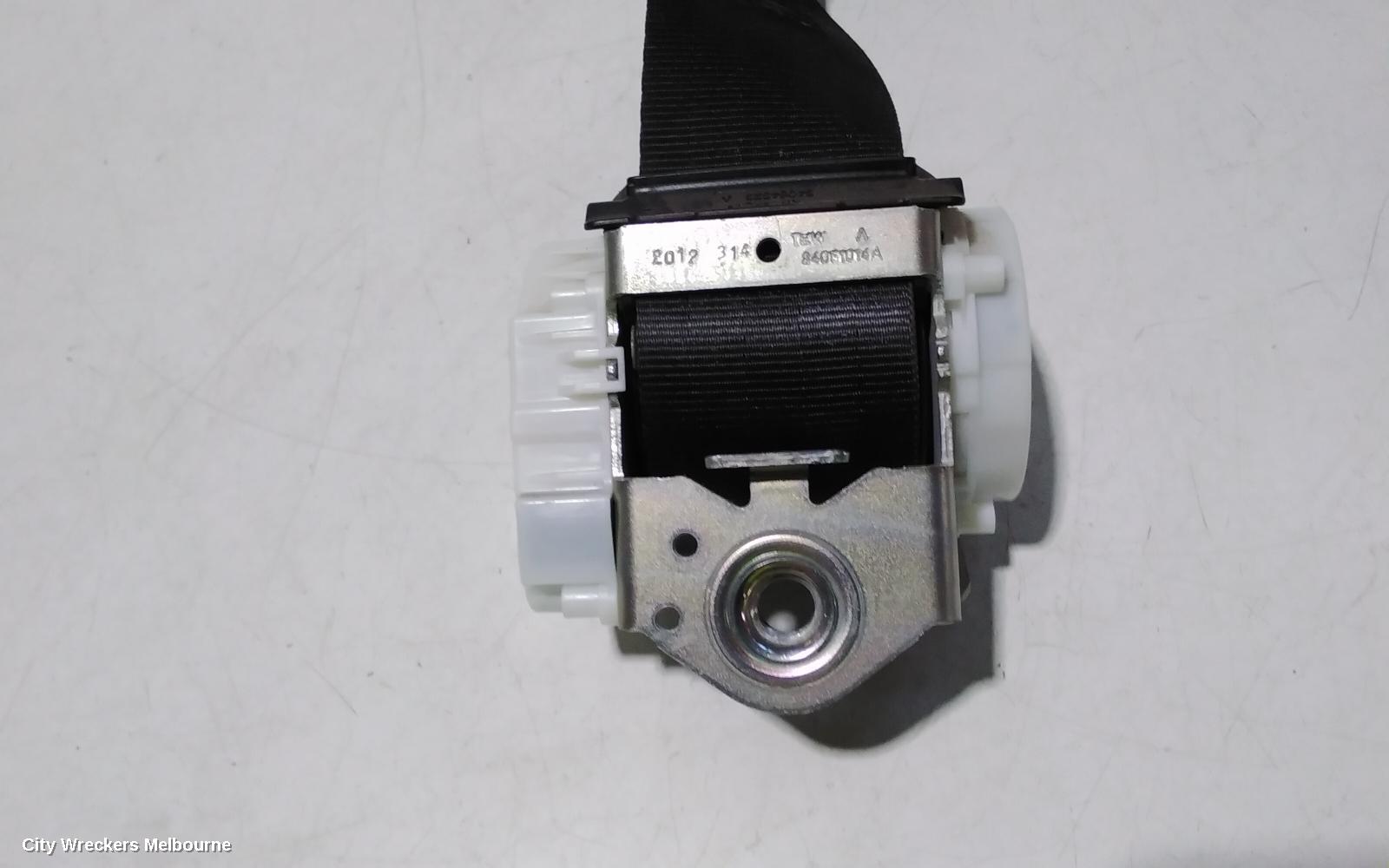 VOLKSWAGEN AMAROK SEATBELT/STALK, LH REAR, SEAT BELT ONLY, 2H, 12/2010 ONWARDS