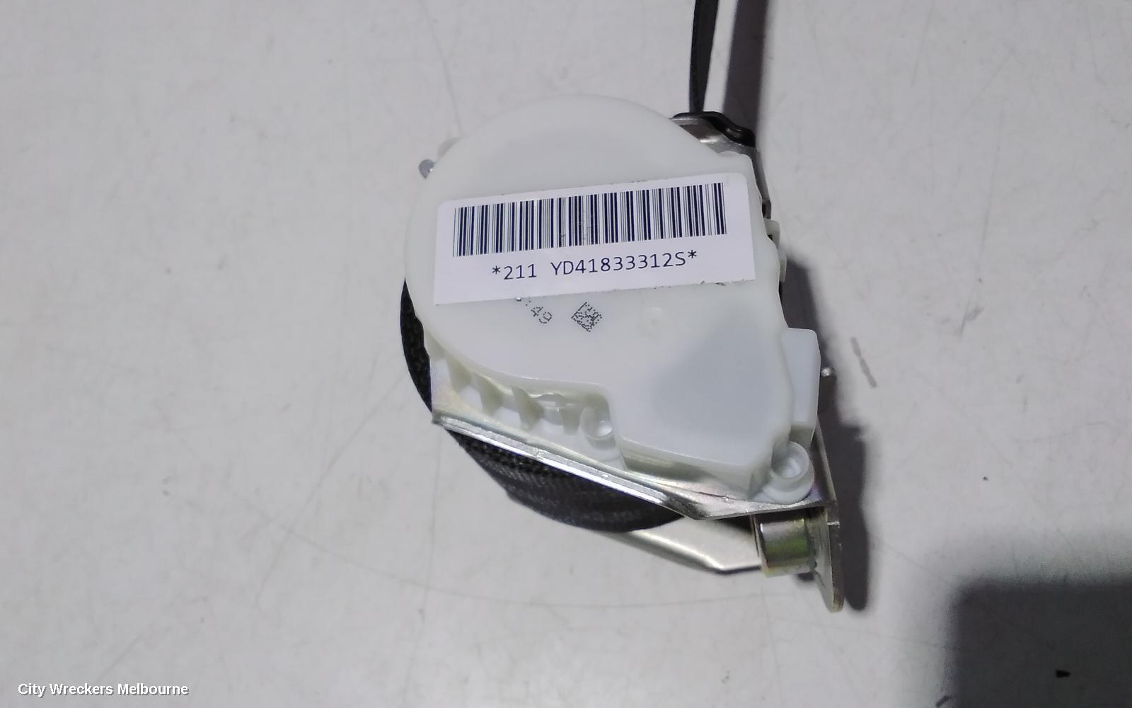 VOLKSWAGEN AMAROK SEATBELT/STALK, LH REAR, SEAT BELT ONLY, 2H, 12/2010 ONWARDS