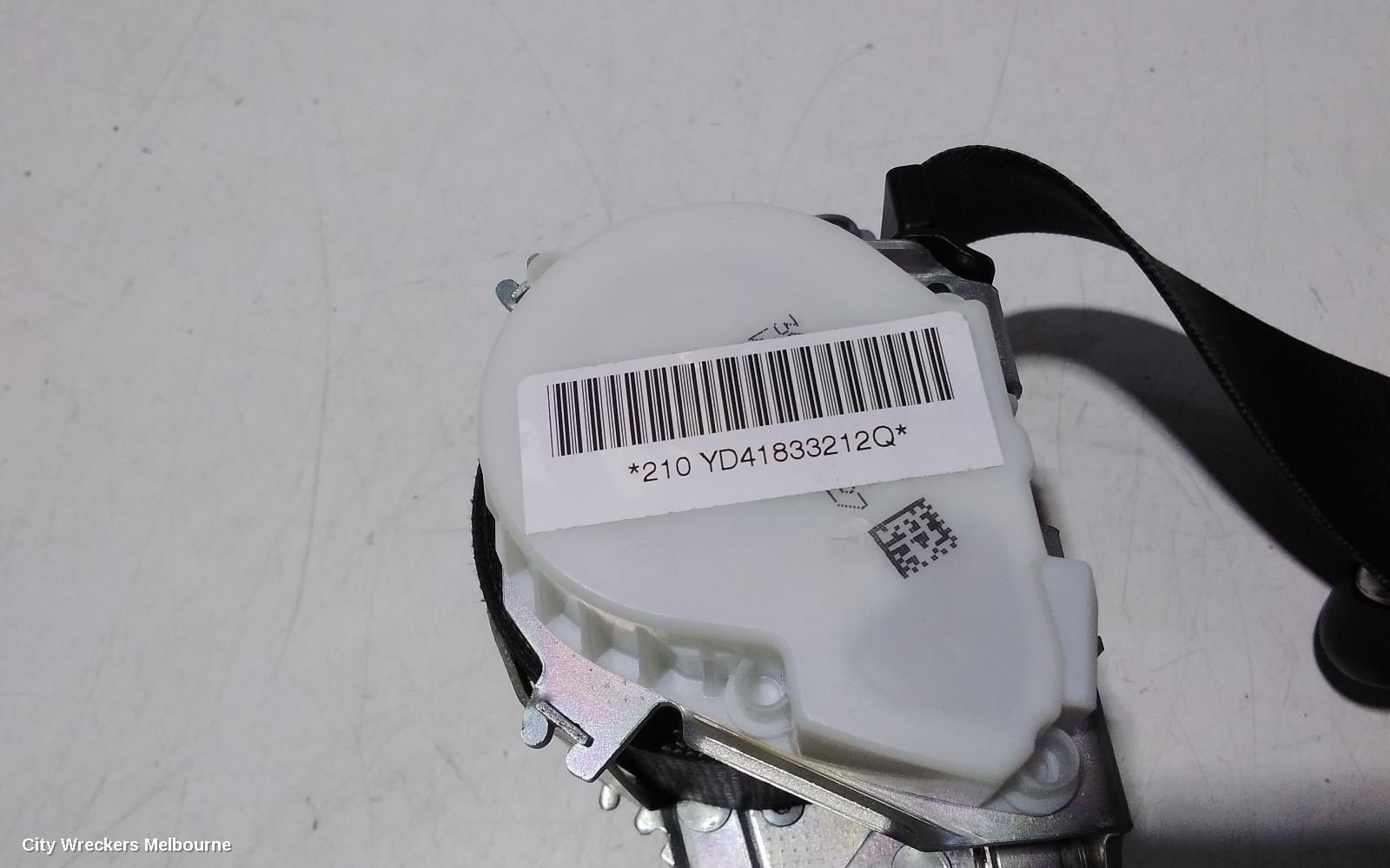 VOLKSWAGEN AMAROK SEATBELT/STALK, RH FRONT, SEAT BELT ONLY, 2H, 12/2010 ONWARDS