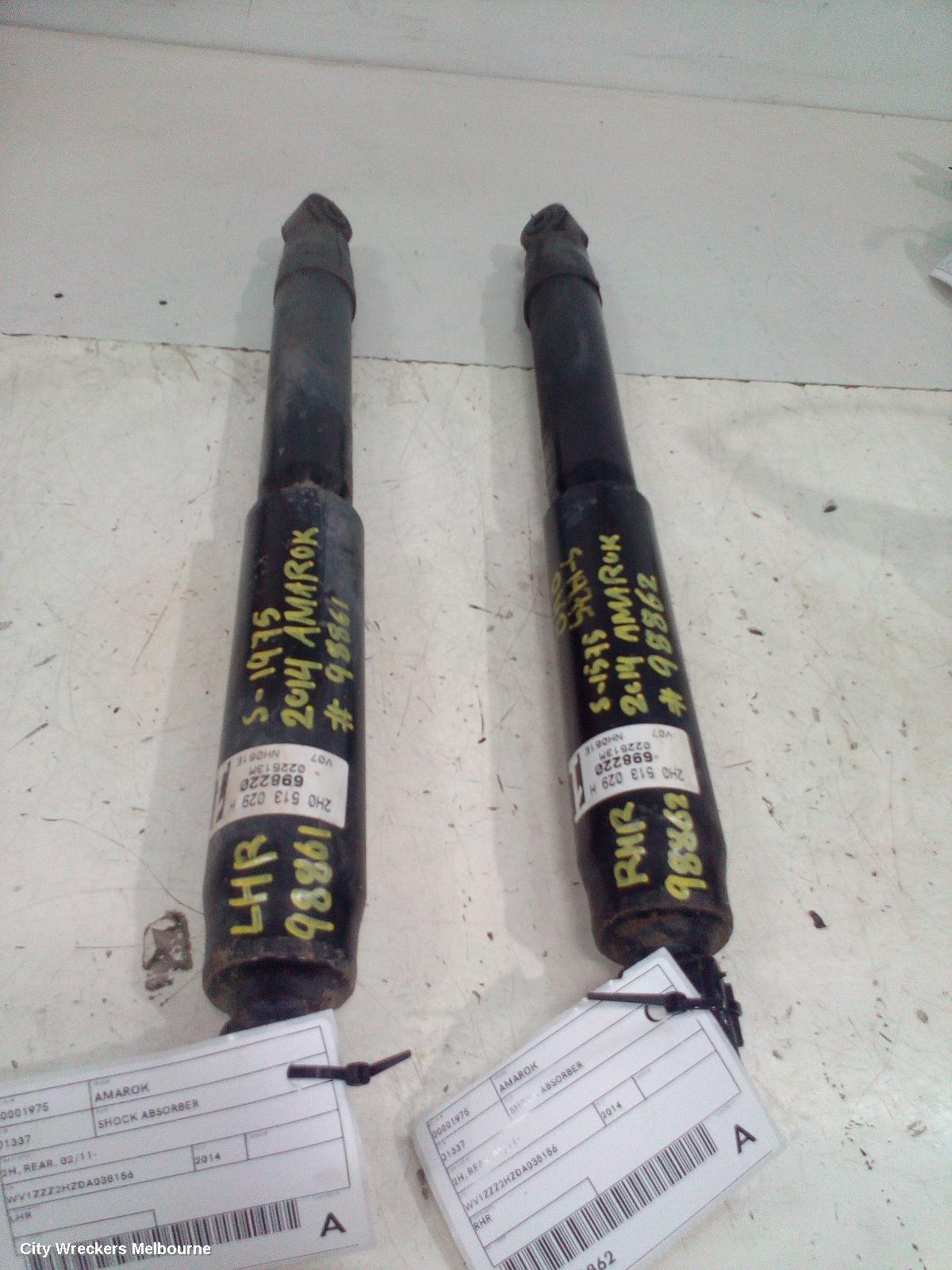 VOLKSWAGEN AMAROK SHOCK ABSORBER, 2H, REAR, 02/2011 ONWARDS