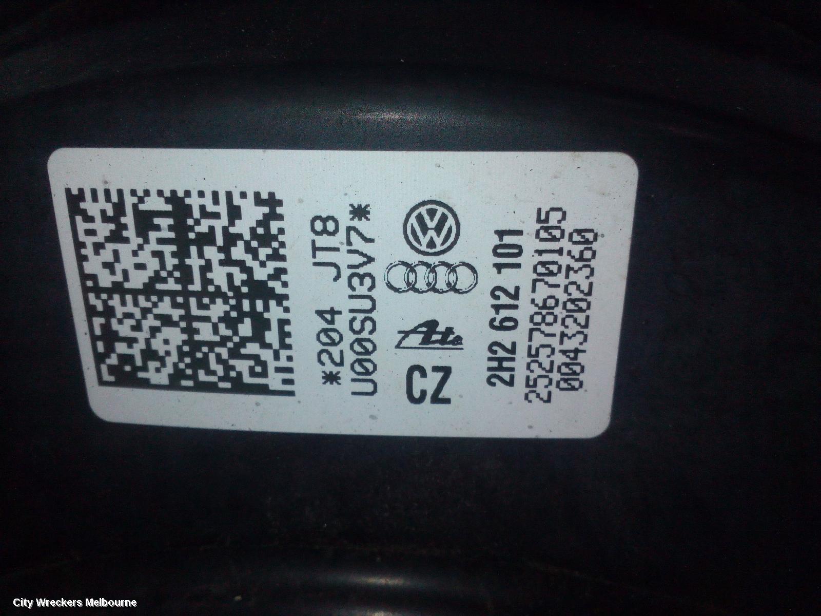 VOLKSWAGEN AMAROK BRAKE BOOSTER, 2H, P/N 2H2612101, 02/2011 ONWARDS