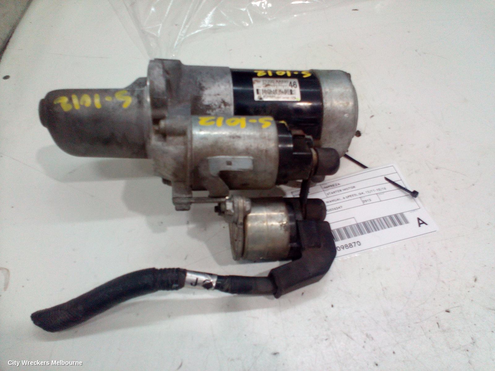 SUBARU IMPREZA STARTER, PETROL, FB20, MANUAL, 6 SPEED, G4, 12/2011 - 10/2016