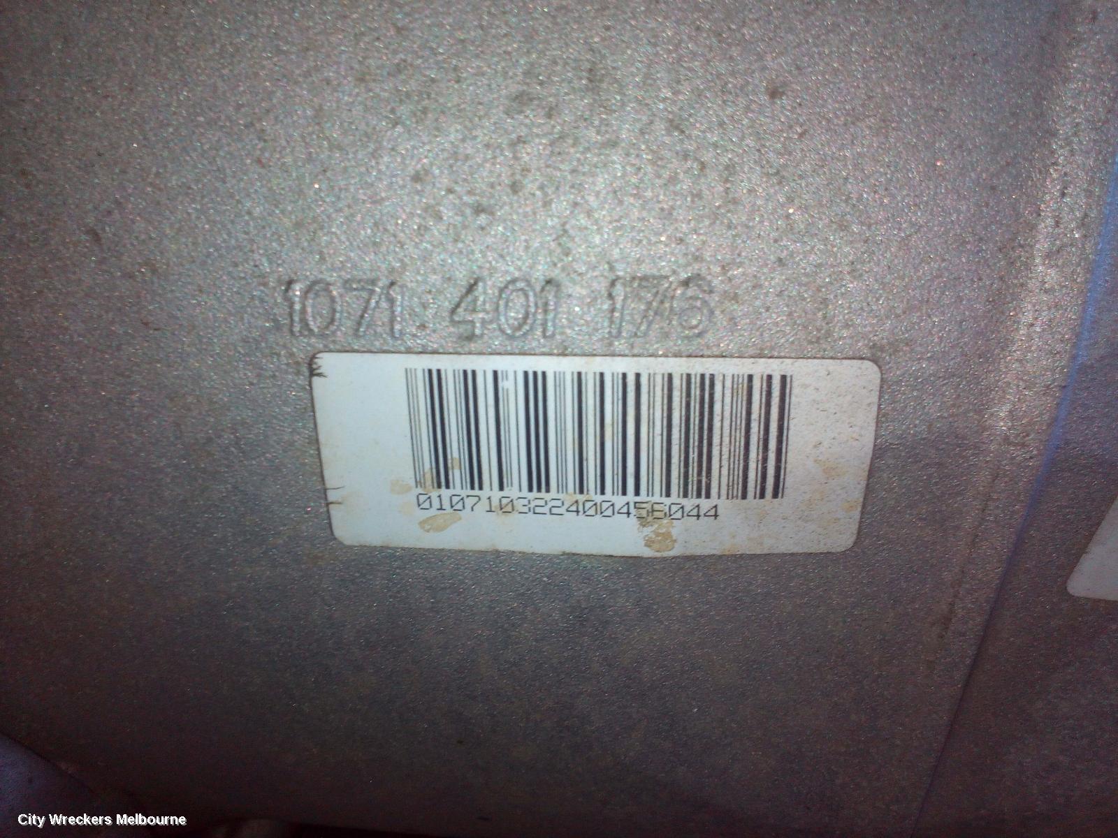 LDV G10 TRANS/GEARBOX, AUTO, DIESEL, 1.9, TURBO, SV7A/SV7C, WAGON/VAN, 04/2015 ONWARDS