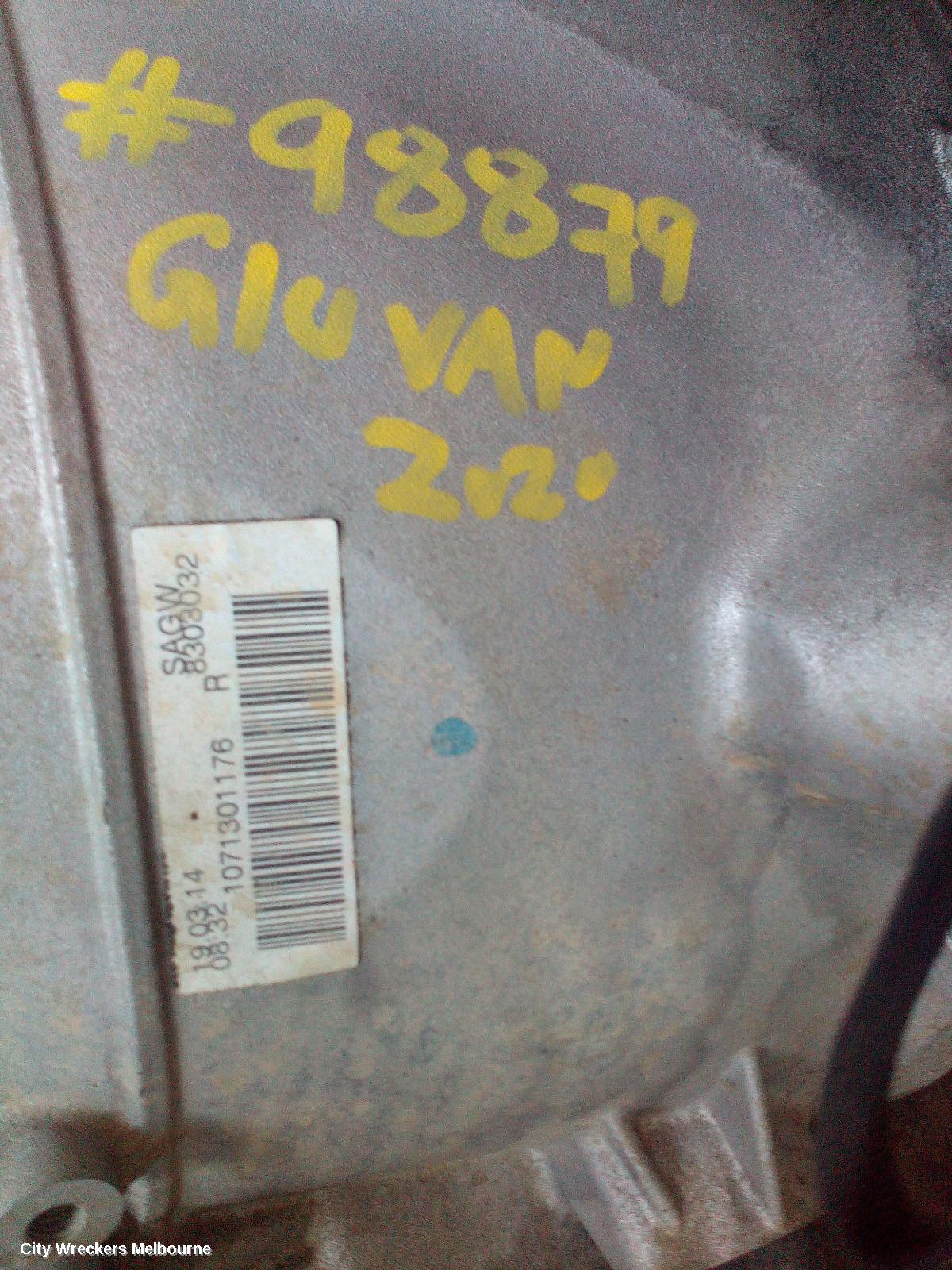 LDV G10 TRANS/GEARBOX, AUTO, DIESEL, 1.9, TURBO, SV7A/SV7C, WAGON/VAN, 04/2015 ONWARDS