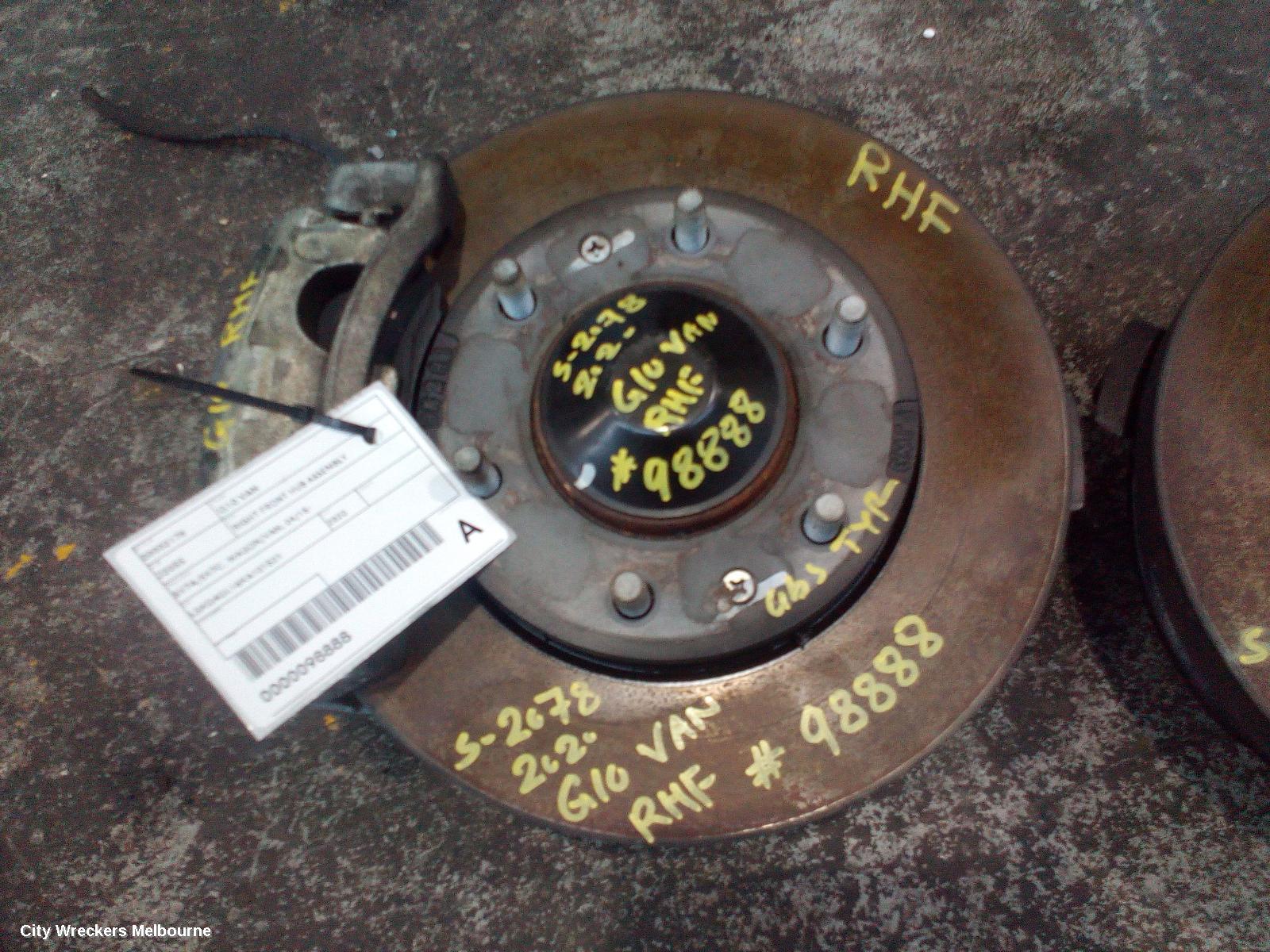 LDV G10 RIGHT FRONT HUB ASSEMBLY, SV7A/SV7C, WAGON/VAN, 04/2015 ONWARDS