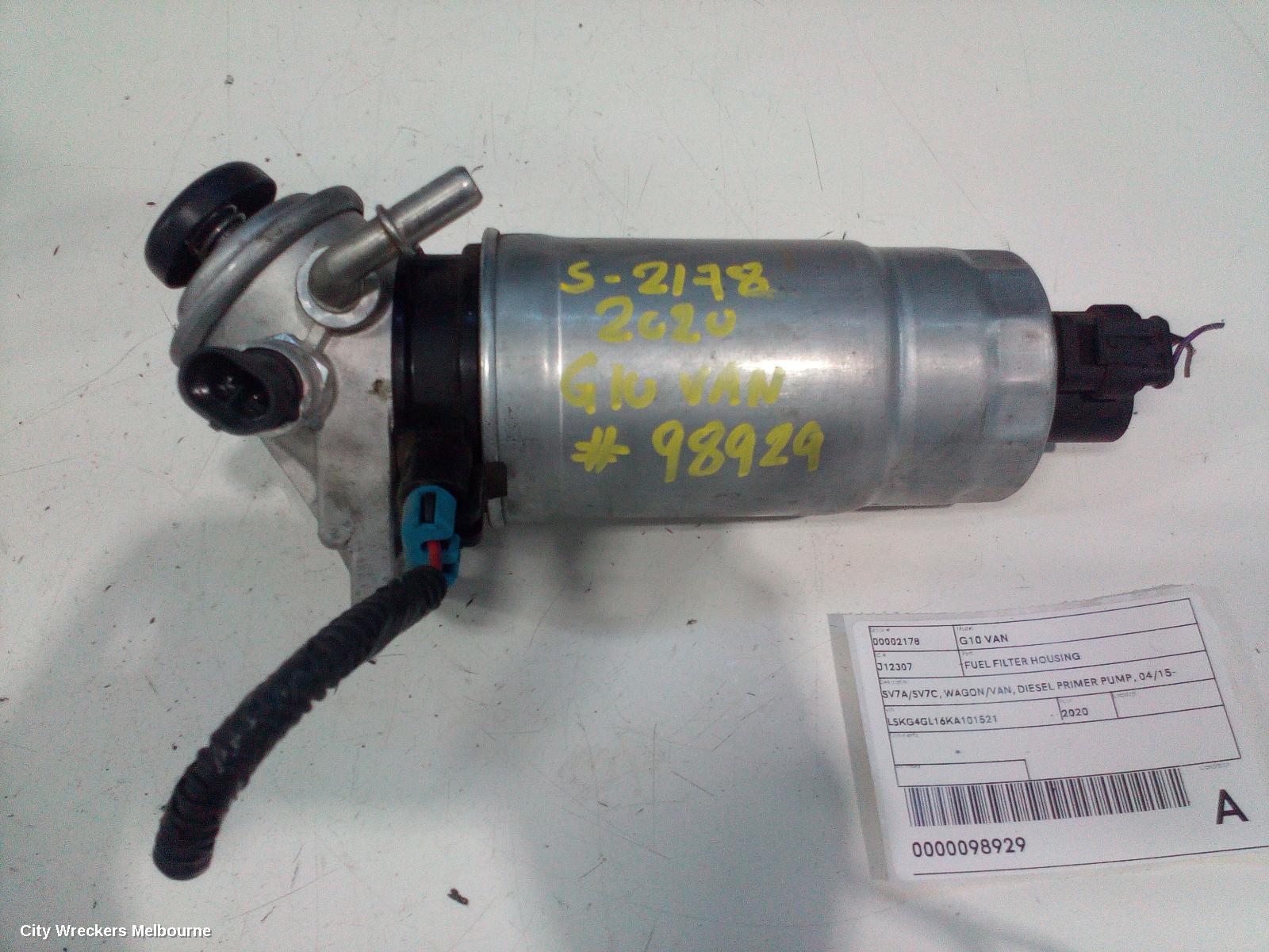 LDV G10 FUEL FILTER HOUSING, SV7A/SV7C, WAGON/VAN, 1.9, DIESEL, PRIMER PUMP, 04/2015 - 06/2021