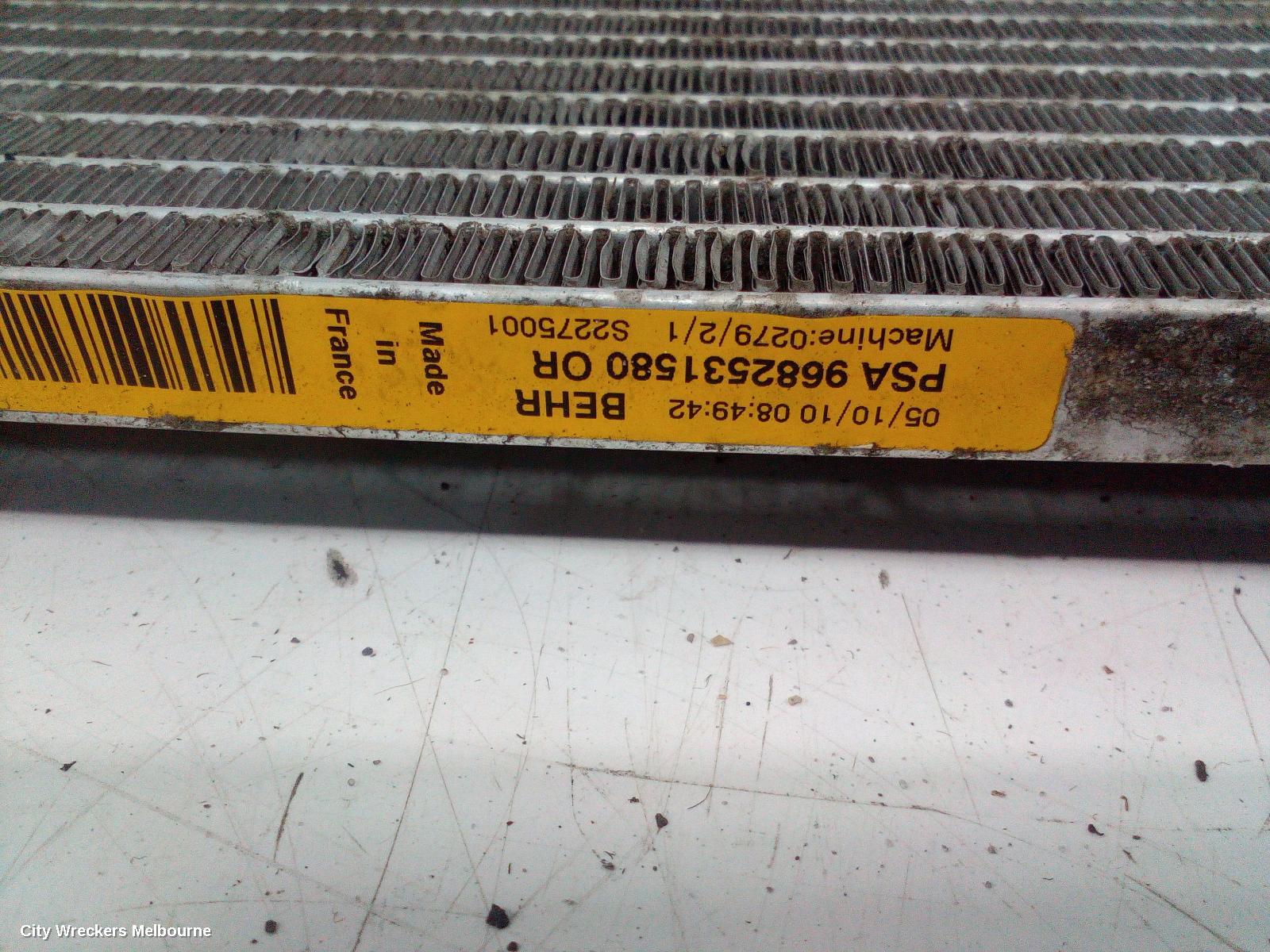 PEUGEOT 308 A/C CONDENSER, T7, 5FW/5FX/5FT/5FV/9HZ/RHR/RHF/8FR ENGINE, 09/2007 - 09/2014
