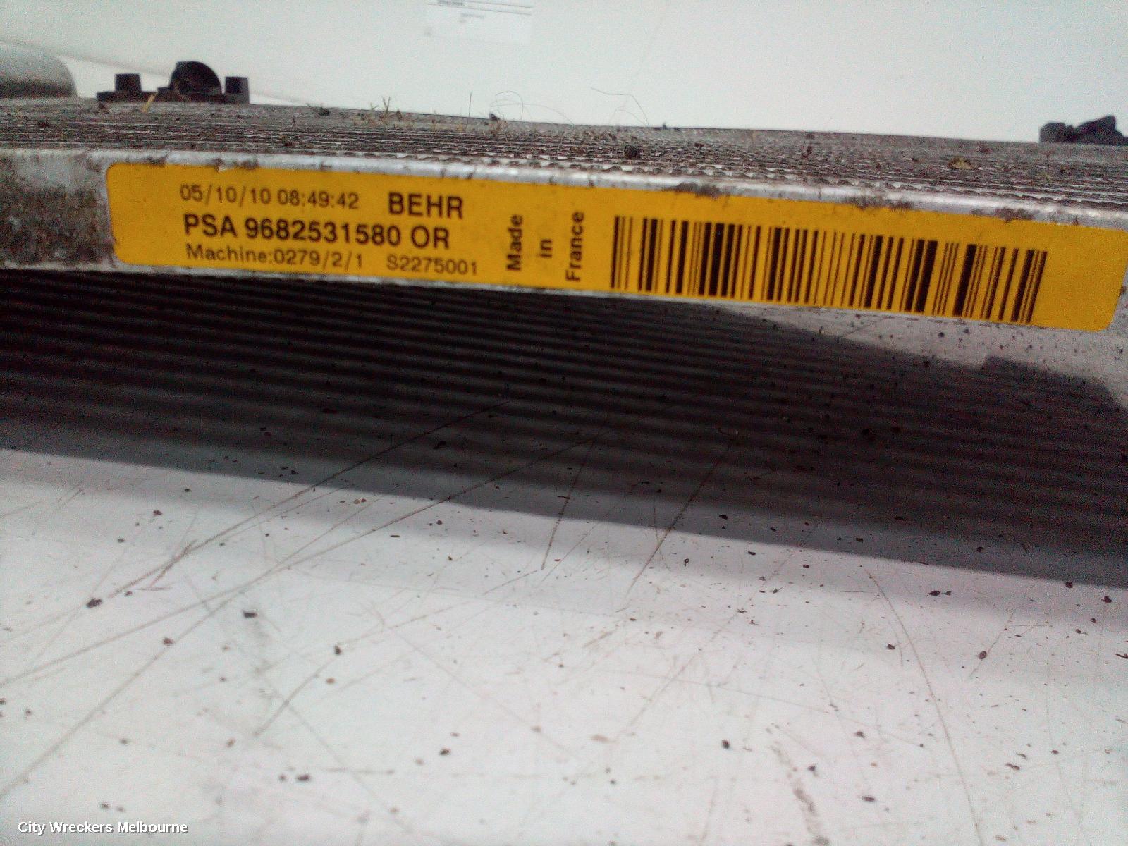 PEUGEOT 308 A/C CONDENSER, T7, 5FW/5FX/5FT/5FV/9HZ/RHR/RHF/8FR ENGINE, 09/2007 - 09/2014