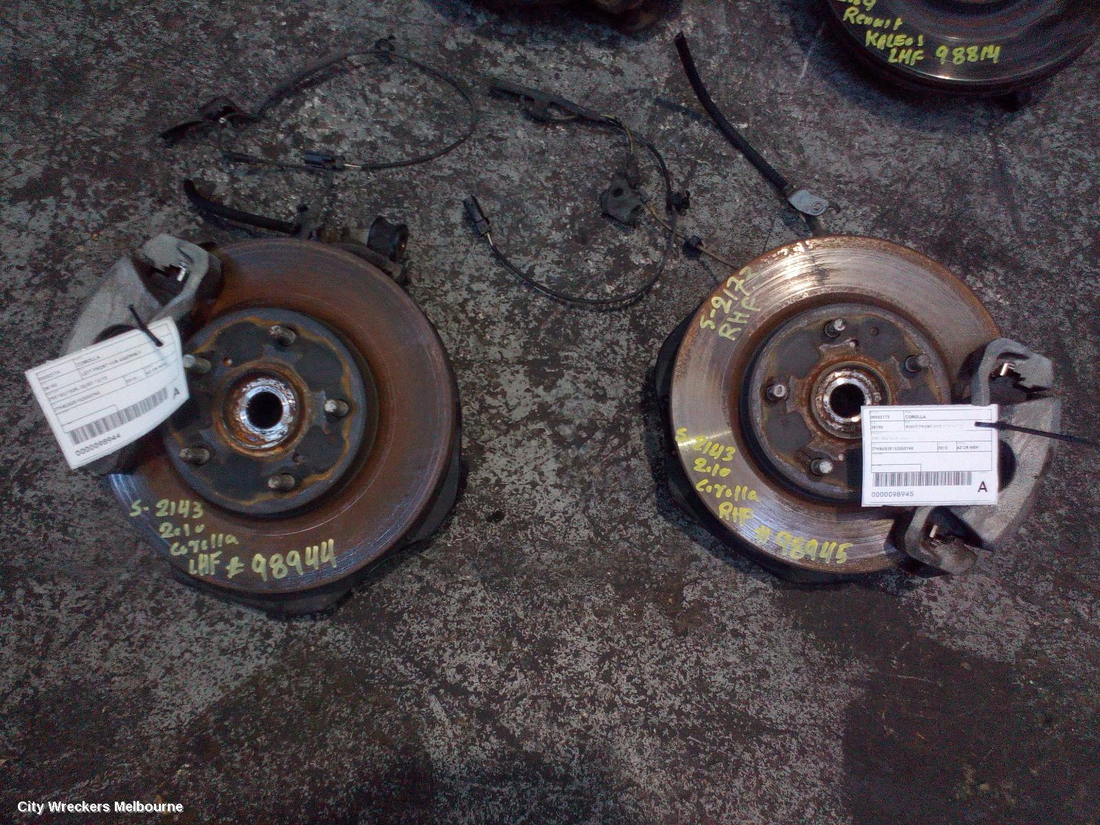 TOYOTA COROLLA LEFT FRONT HUB ASSEMBLY, ZRE152/20153R, 03/2007 - 12/2013