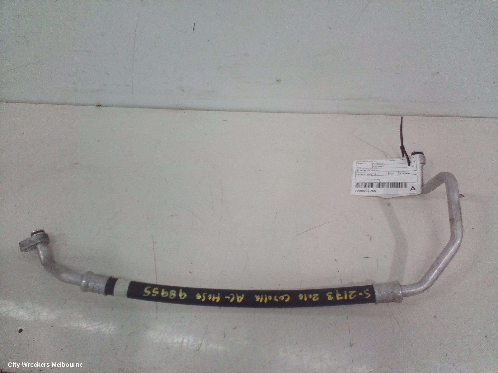 TOYOTA COROLLA A/C HOSES, 150 SERIES, 03/2007 - 12/2013