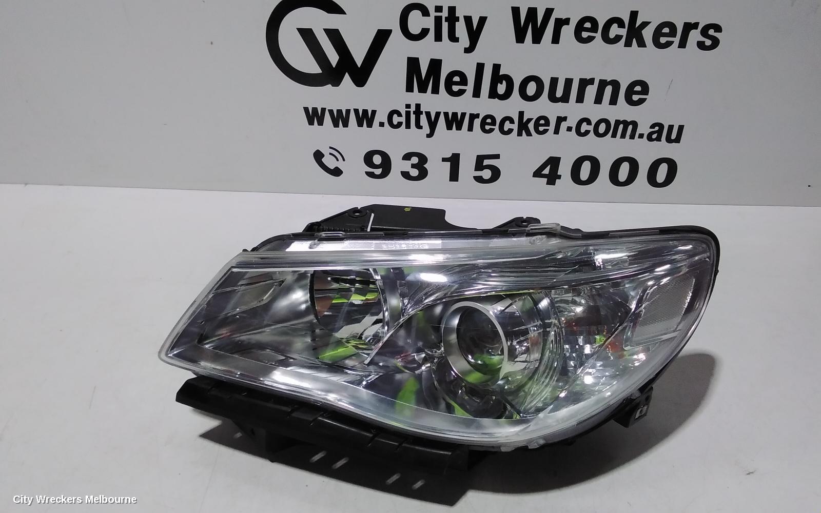HOLDEN COMMODORE LEFT HEADLAMP, VF, EVOKE/CALAIS, CHROME INSERT TYPE, 05/2013 - 12/2017