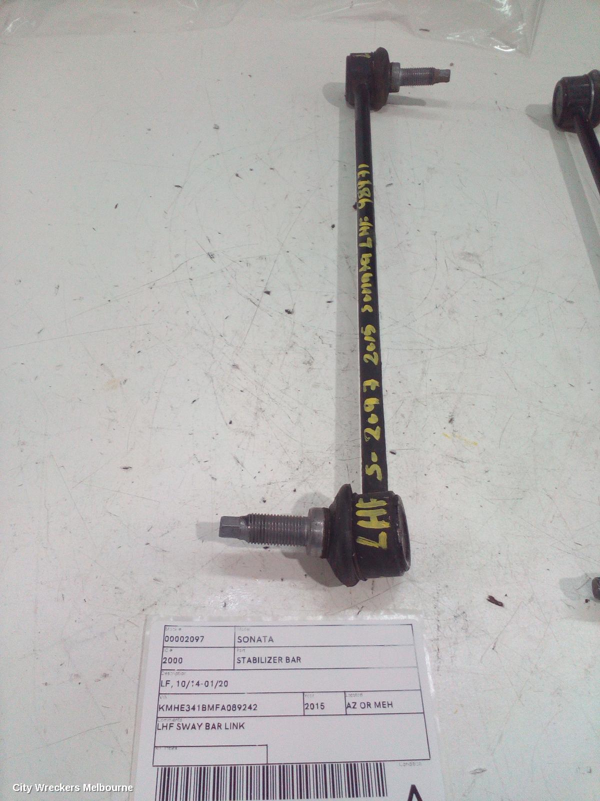 HYUNDAI SONATA STABILISER BAR, LF, 10/2014 - 01/2020