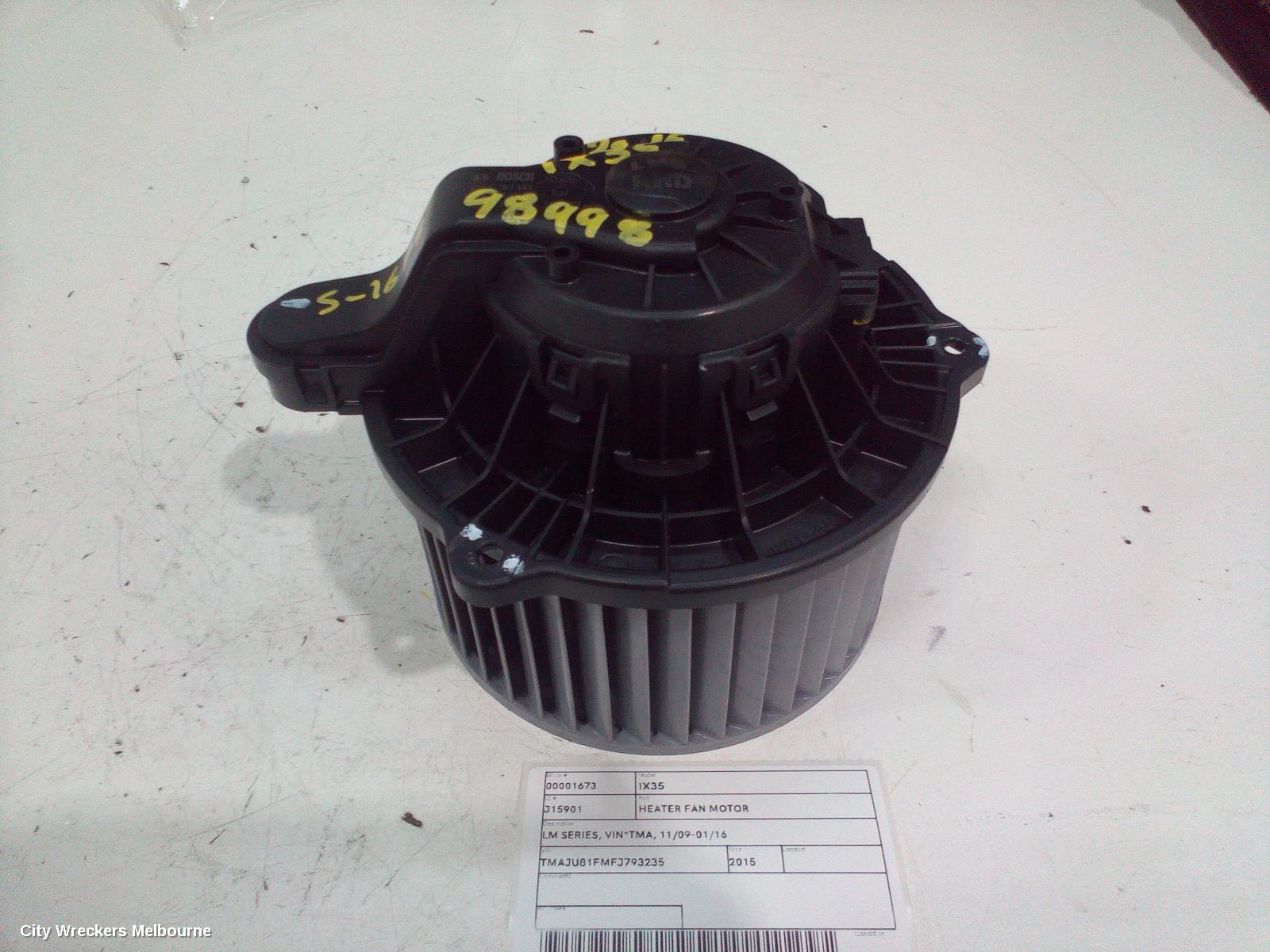 HYUNDAI IX35 HEATER FAN MOTOR, LM SERIES, VIN*TMA, 11/2009 - 01/2016