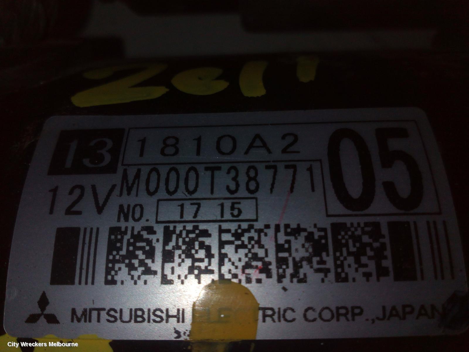 MITSUBISHI OUTLANDER STARTER, PETROL, 2.4, 4B12, 1.3KW MITSUBISHI M000T38771, ZH, 12/2010 - 10/2012