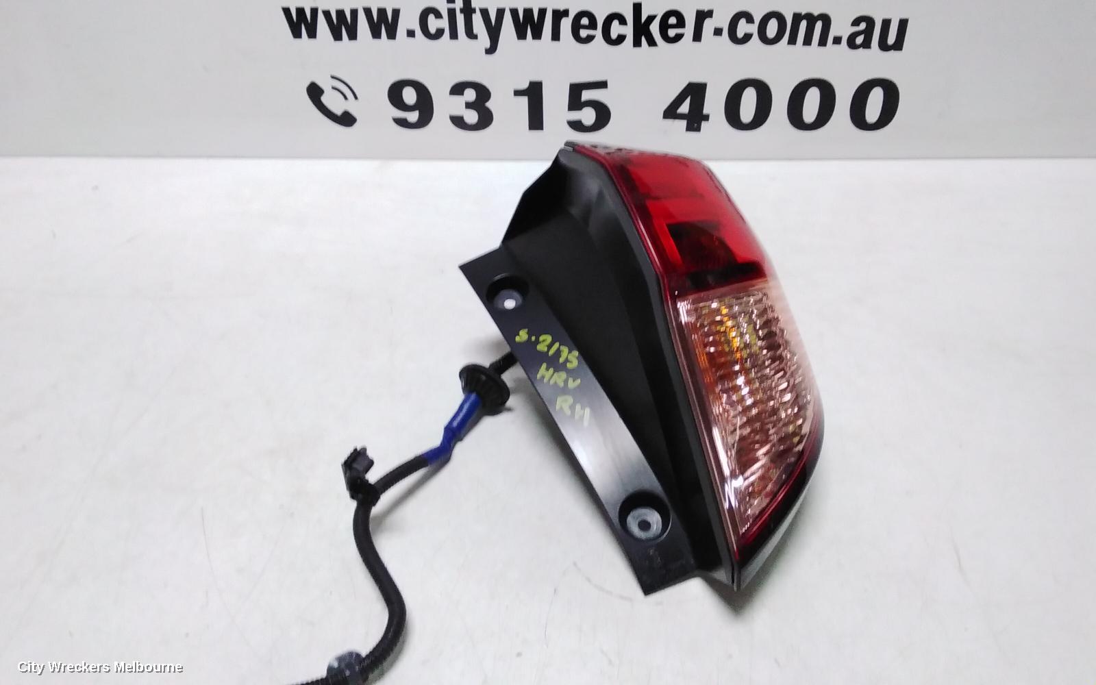 HONDA HRV RIGHT TAILLIGHT, RU5, VTI-S/VTI-L, OPTICAL GUIDE TYPE, 12/2014 - 06/2018