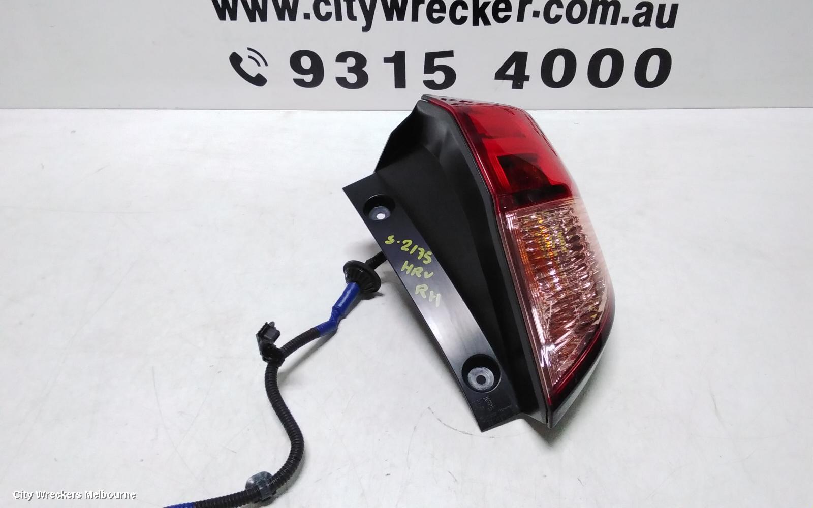 HONDA HRV RIGHT TAILLIGHT, RU5, VTI-S/VTI-L, OPTICAL GUIDE TYPE, 12/2014 - 06/2018