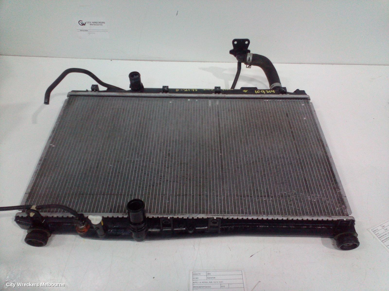 HONDA HRV RADIATOR, AUTO, 1.8, PETROL, RU5, 12/2014 - 10/2021