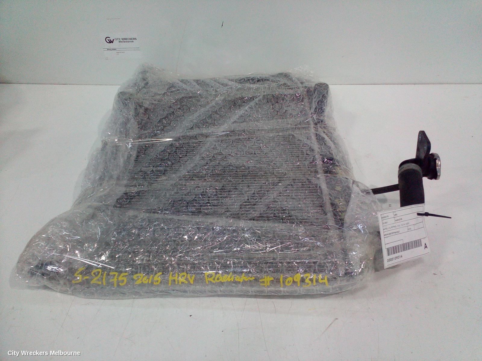 HONDA HRV RADIATOR, AUTO, 1.8, PETROL, RU5, 12/2014 - 10/2021