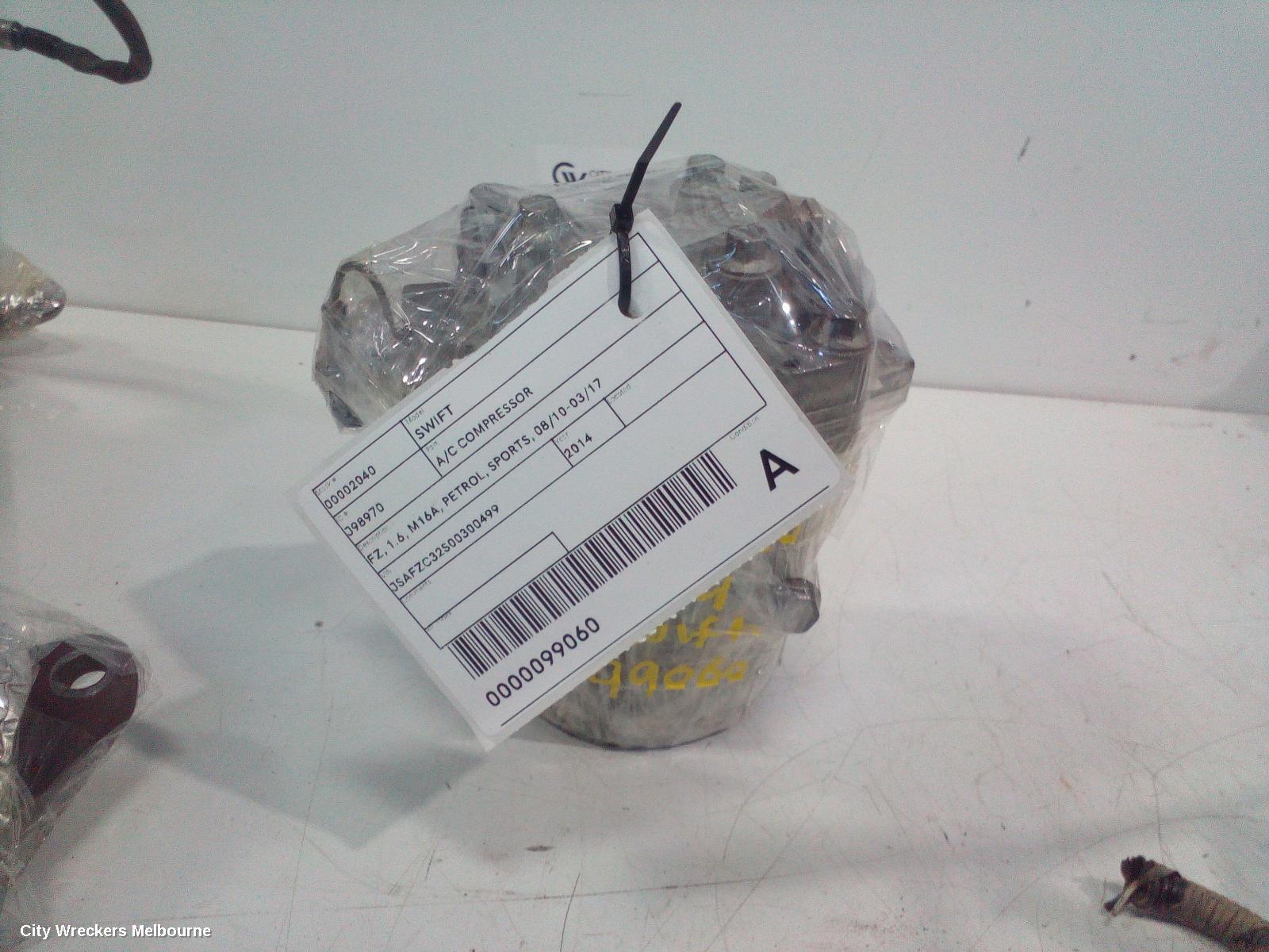 SUZUKI SWIFT A/C COMPRESSOR, FZ, 1.6, M16A, PETROL, SPORTS, 08/2010 - 03/2017
