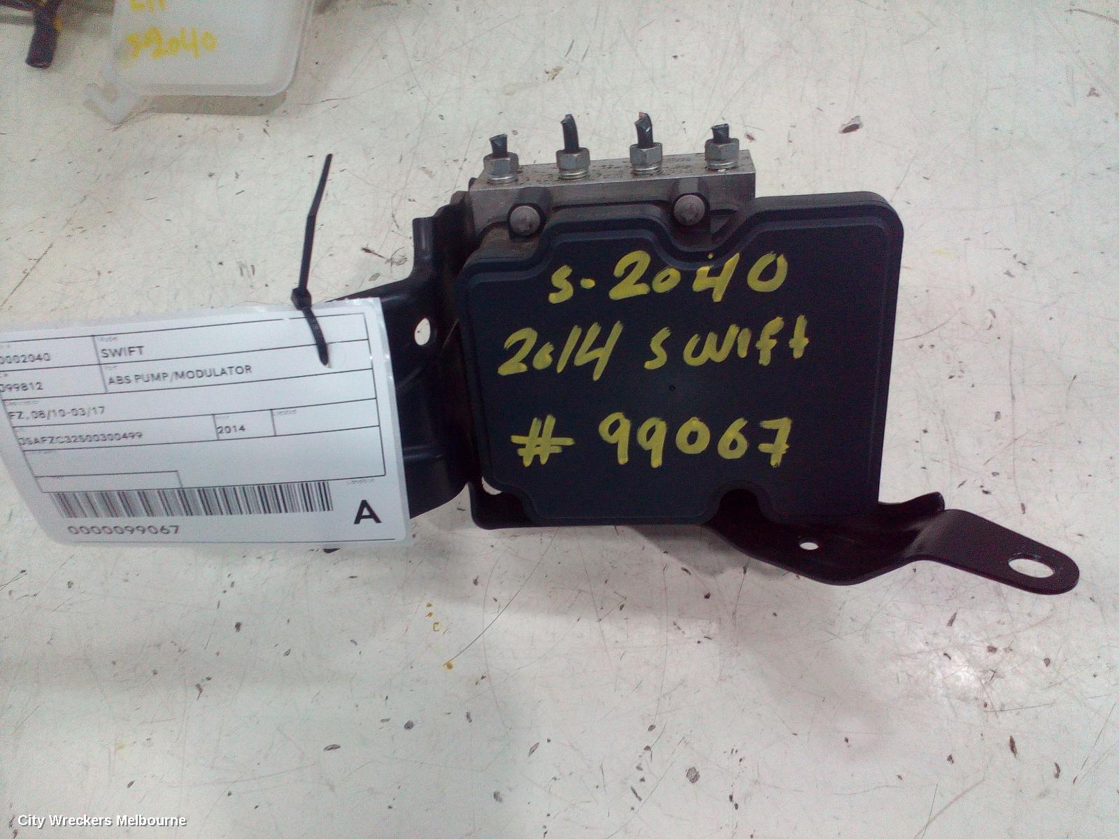 SUZUKI SWIFT ABS PUMP/MODULATOR, FZ, 08/2010 - 03/2017