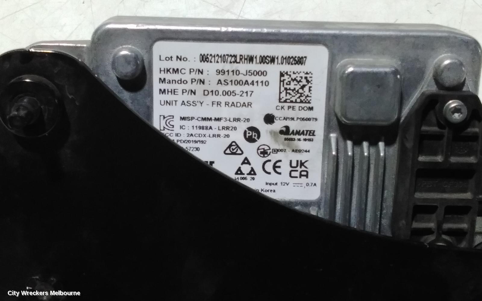 KIA STINGER REVERSE CAMERA, CK, FRONT RADAR SENSOR, 06/2017 - 04/2023