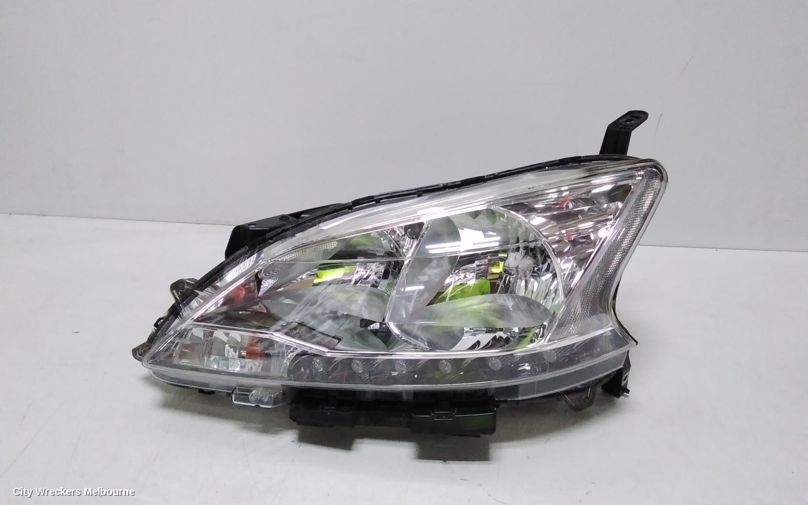 NISSAN PULSAR LEFT HEADLAMP, B17, SEDAN, ST, HALOGEN TYPE, 12/2012 - 12/2017