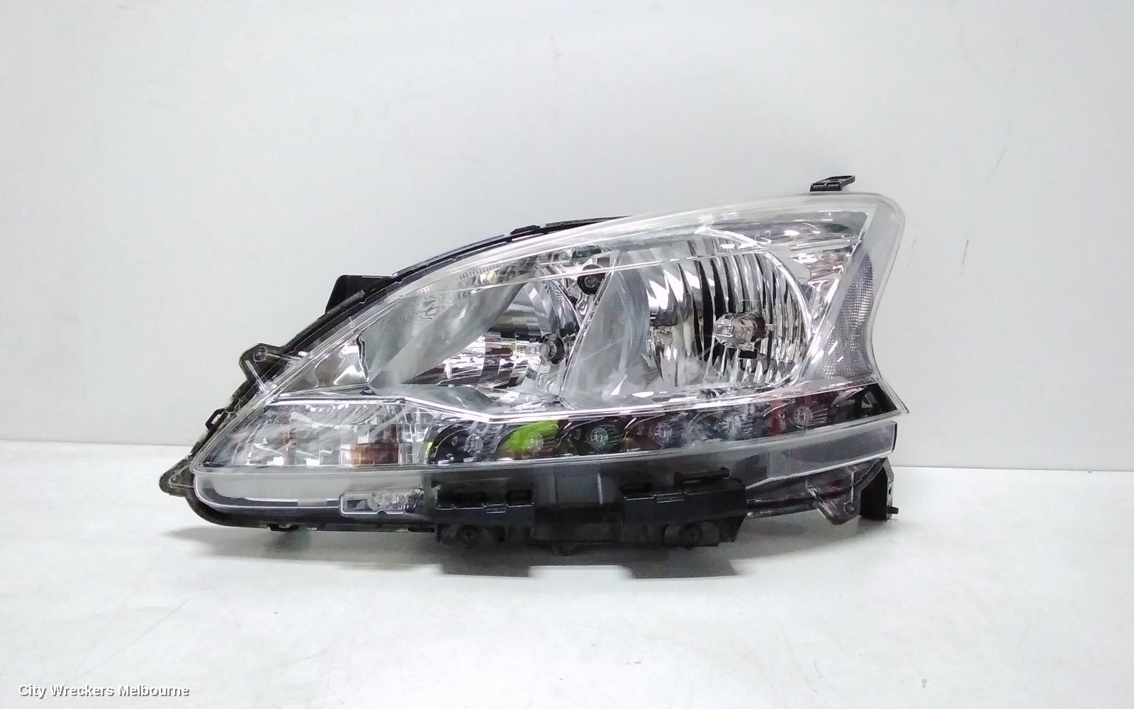 NISSAN PULSAR LEFT HEADLAMP, B17, SEDAN, ST, HALOGEN TYPE, 12/2012 - 12/2017