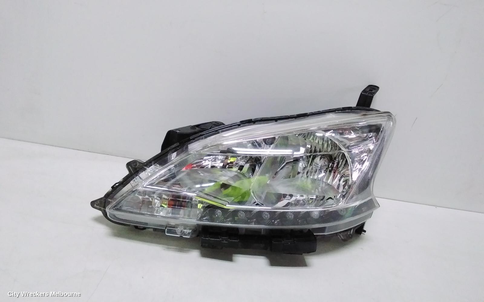 NISSAN PULSAR LEFT HEADLAMP, B17, SEDAN, ST, HALOGEN TYPE, 12/2012 - 12/2017