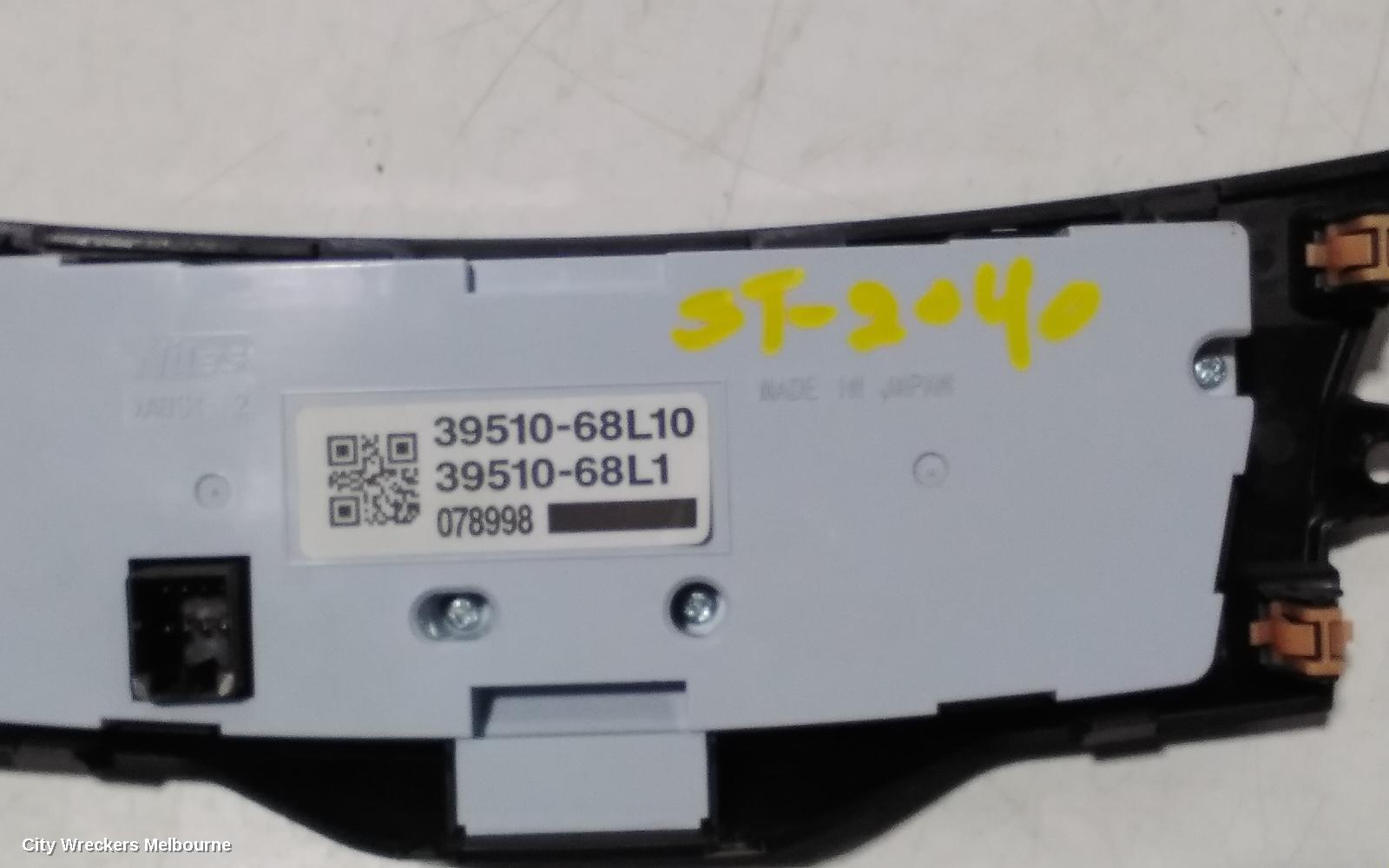 SUZUKI SWIFT HEATER/AC CONTROLS, CLIMATE CONTROL TYPE, FZ, 08/2010 - 03/2017