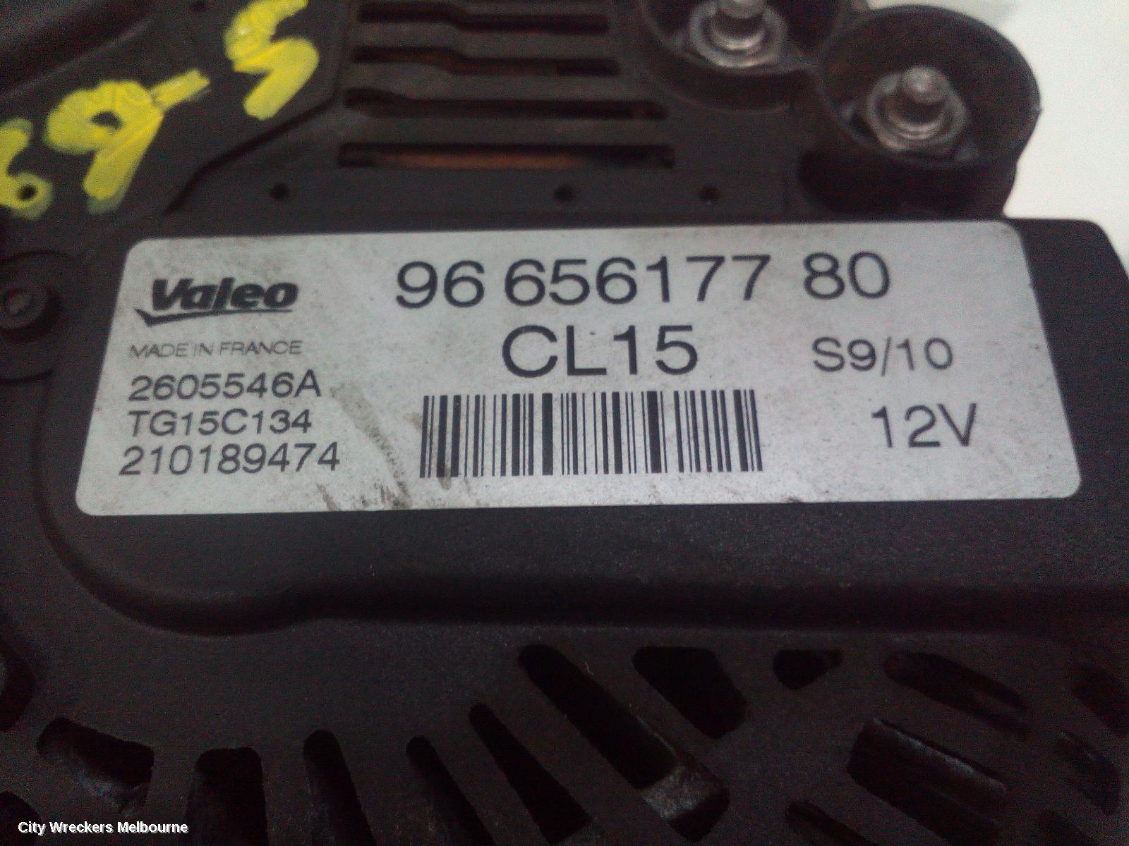 PEUGEOT EXPERT ALTERNATOR, DIESEL, 2.0, TURBO, G9, 09/2008 - 01/2015