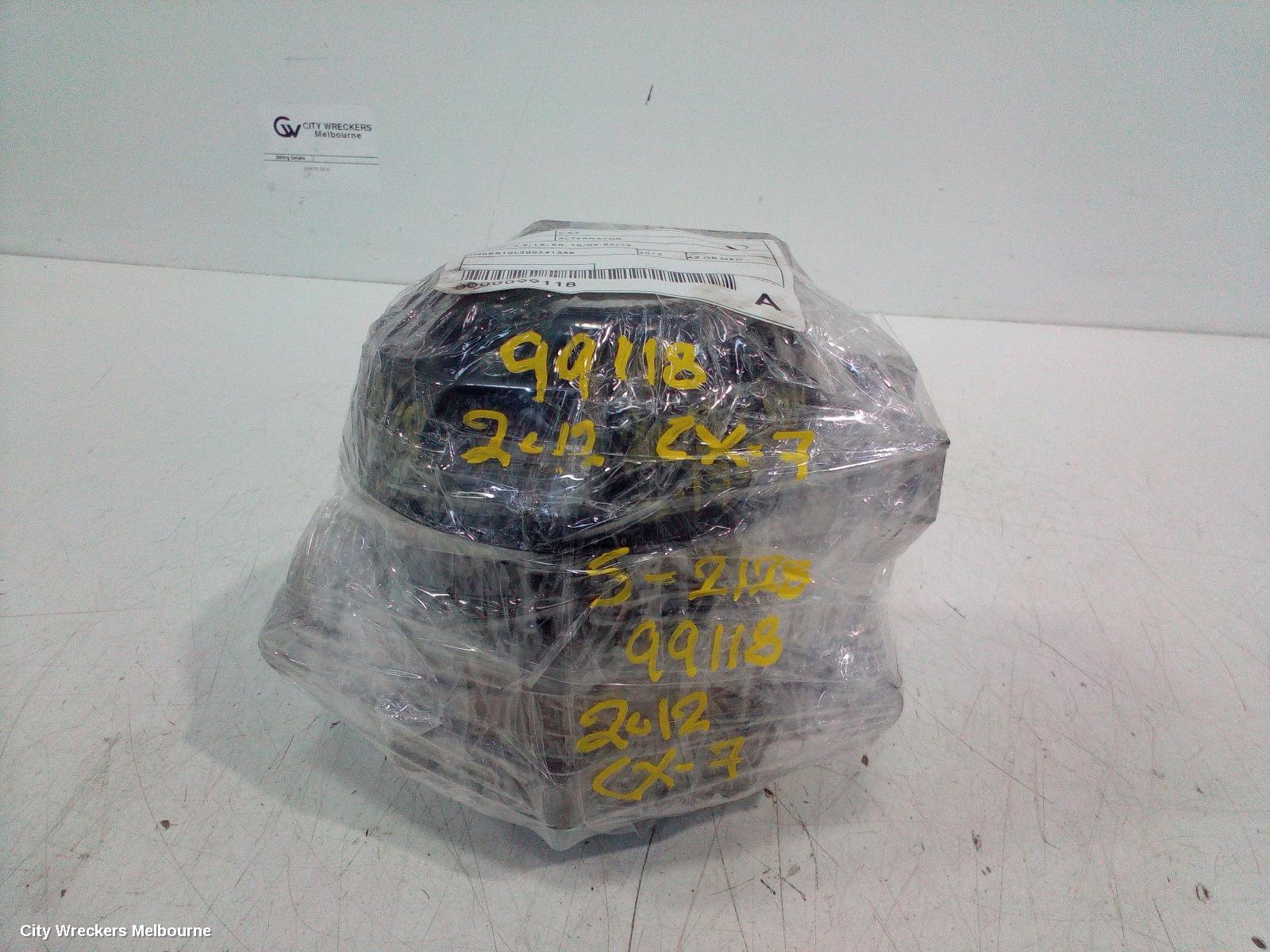 MAZDA CX7 ALTERNATOR, PETROL, 2.5, L5, ER, 10/2009 - 02/2012