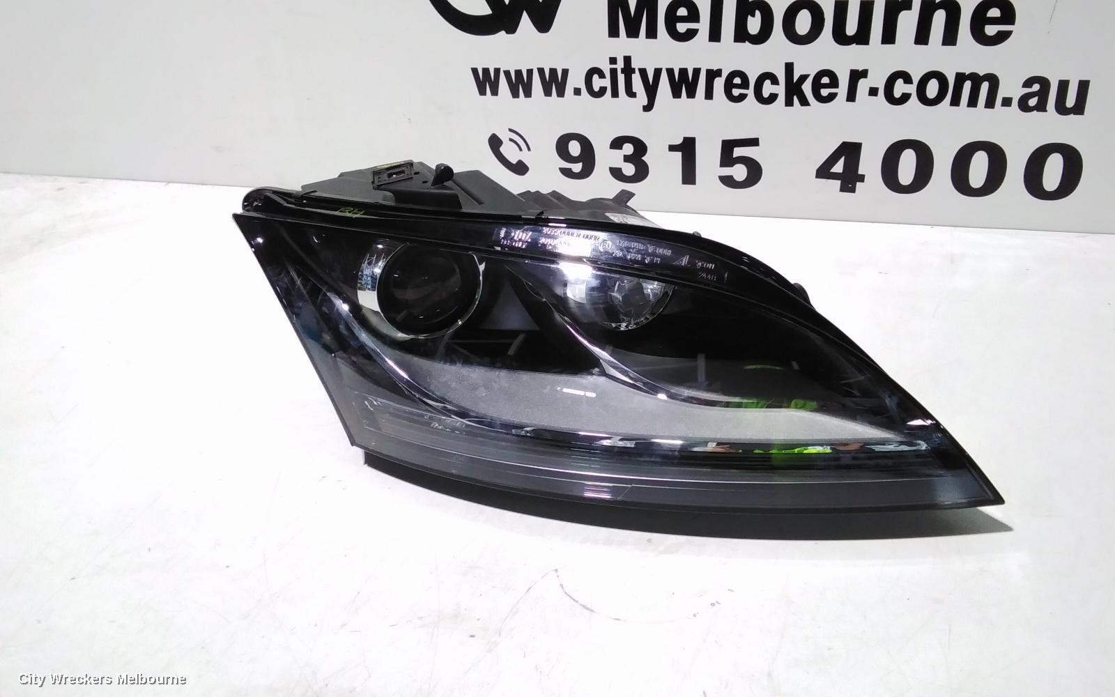 AUDI TT RIGHT HEADLAMP, 8J, XENON TYPE, 09/2006 - 08/2010