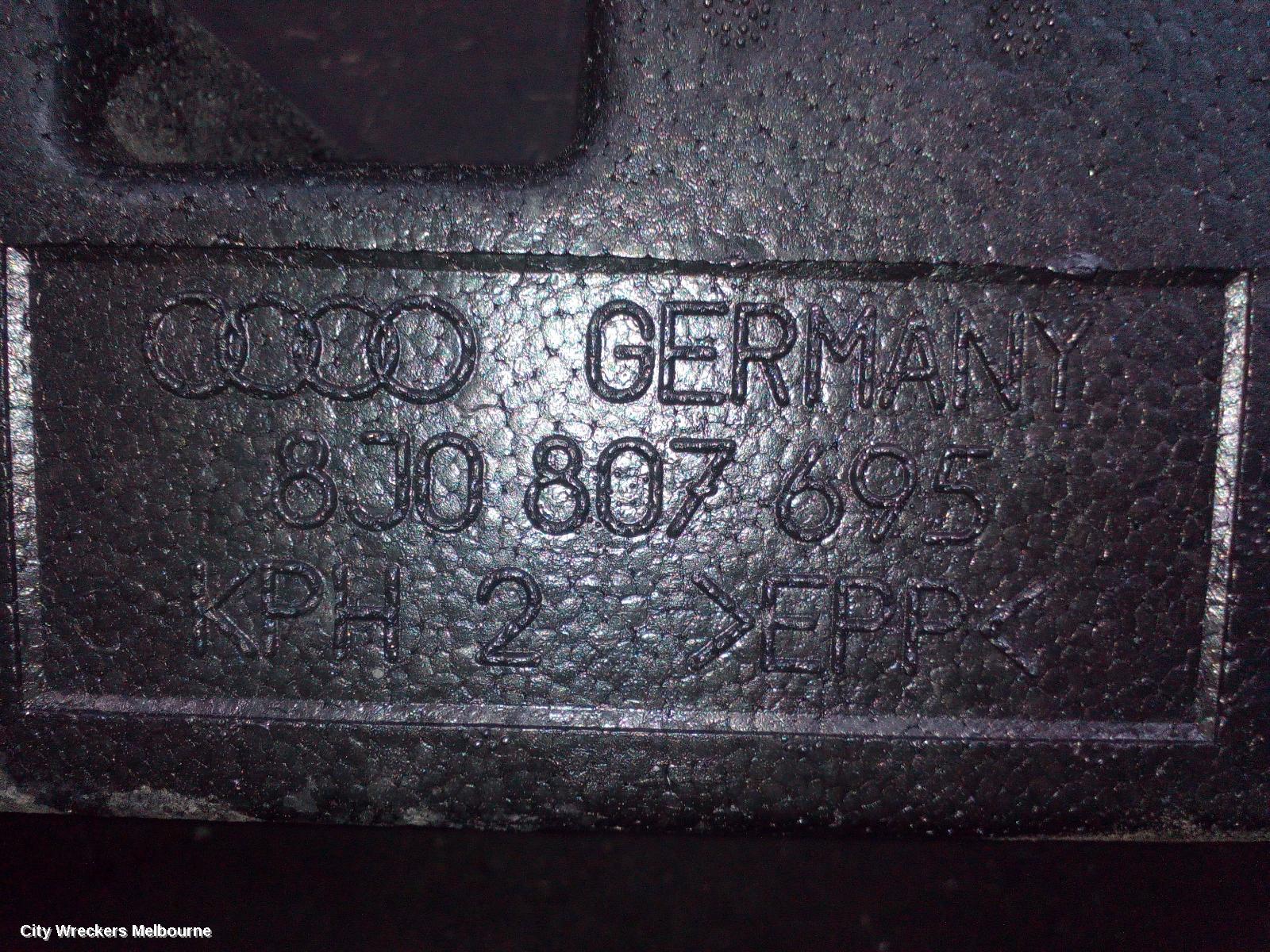 AUDI TT R/BAR BRACKET/REINFO, REINFORCEMENT, 8J, 09/2006 - 12/2014