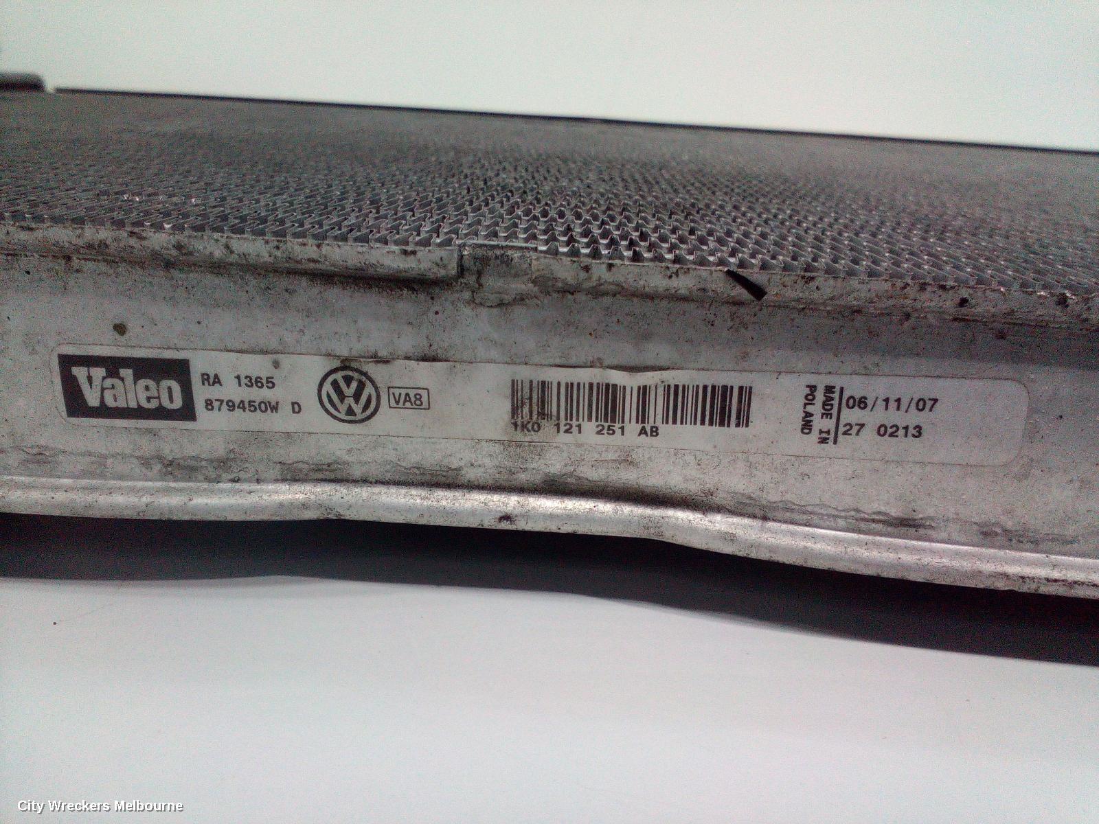 AUDI TT RADIATOR, AUTO, 2.0, PETROL, 8J, 09/2006 - 12/2014