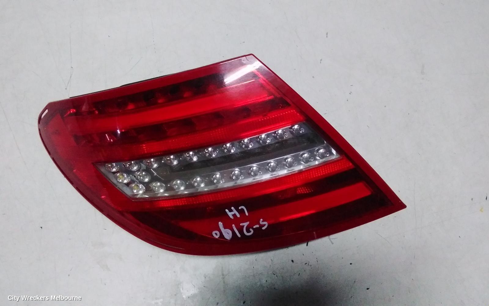MERCEDES C CLASS LEFT TAILLIGHT, W204, SEDAN, LED TYPE, 03/2011 - 07/2014
