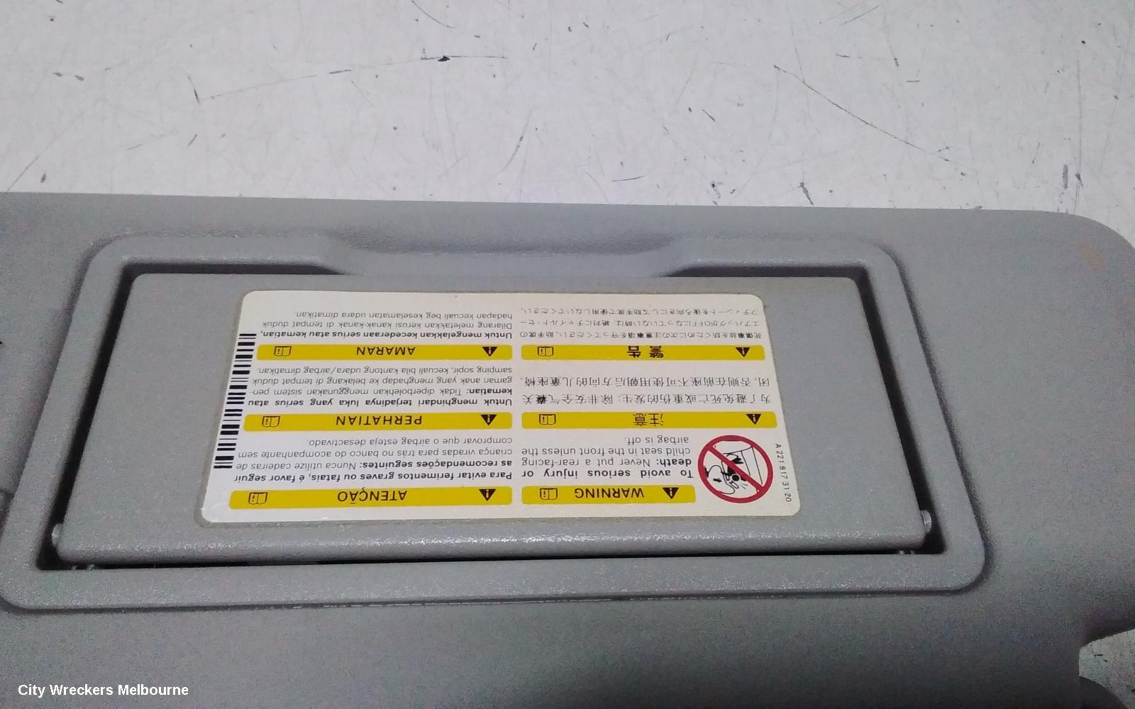 MERCEDES C CLASS SUNVISOR, W204, LH SIDE, 07/2007 - 07/2014