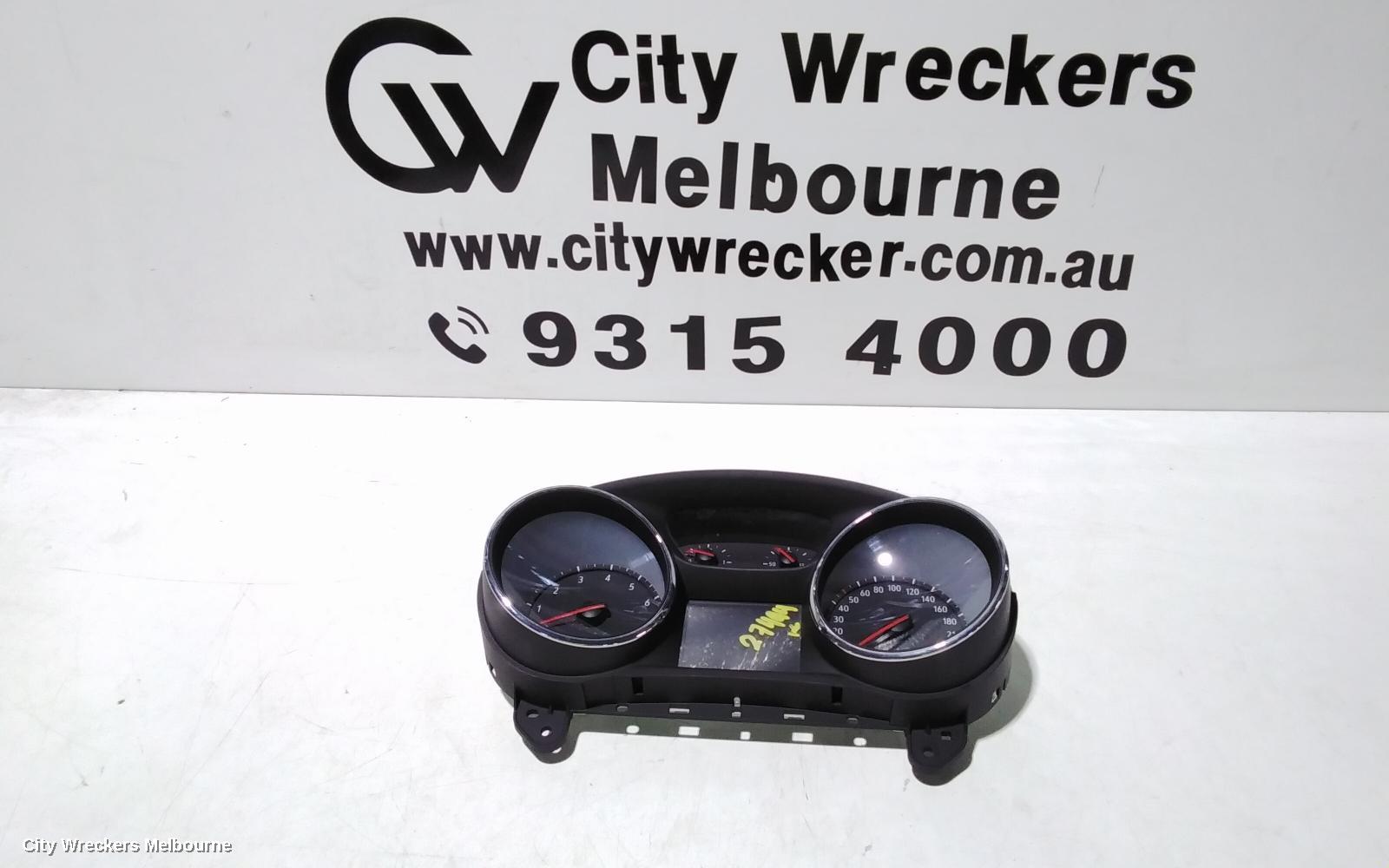 HOLDEN ASTRA INSTRUMENT CLUSTER, PETROL, AUTO T/M, BK, HATCH/WAGON, 09/2016 ONWARDS