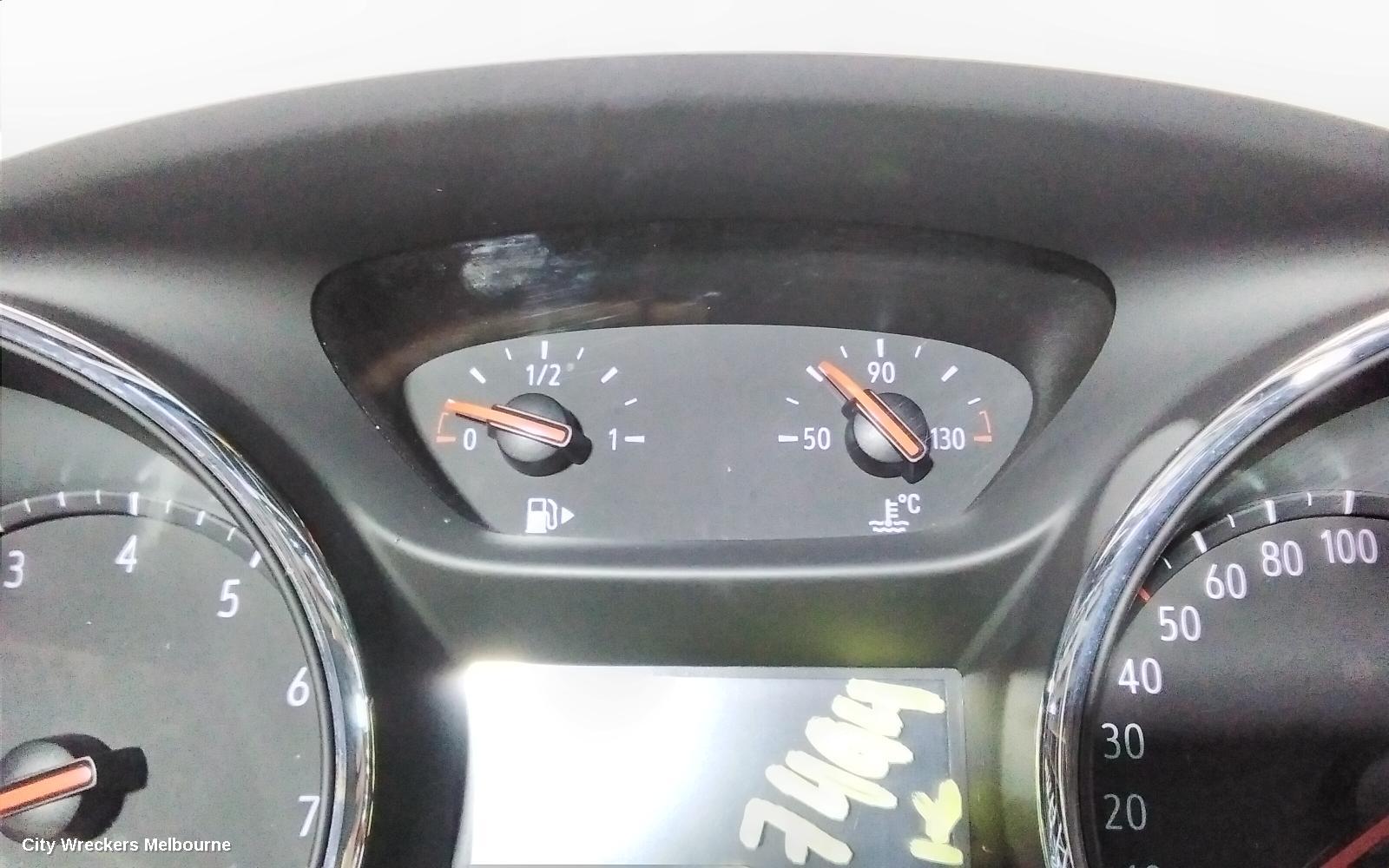 HOLDEN ASTRA INSTRUMENT CLUSTER, PETROL, AUTO T/M, BK, HATCH/WAGON, 09/2016 ONWARDS