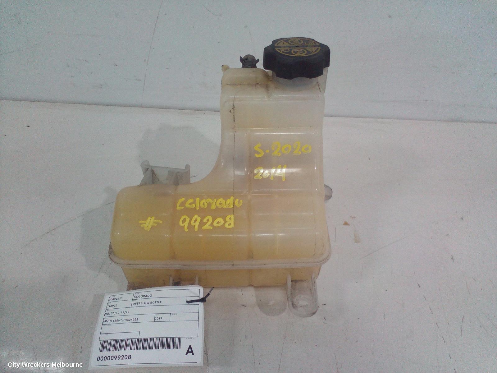 HOLDEN COLORADO OVERFLOW BOTTLE, RG, 06/2012 - 12/2020