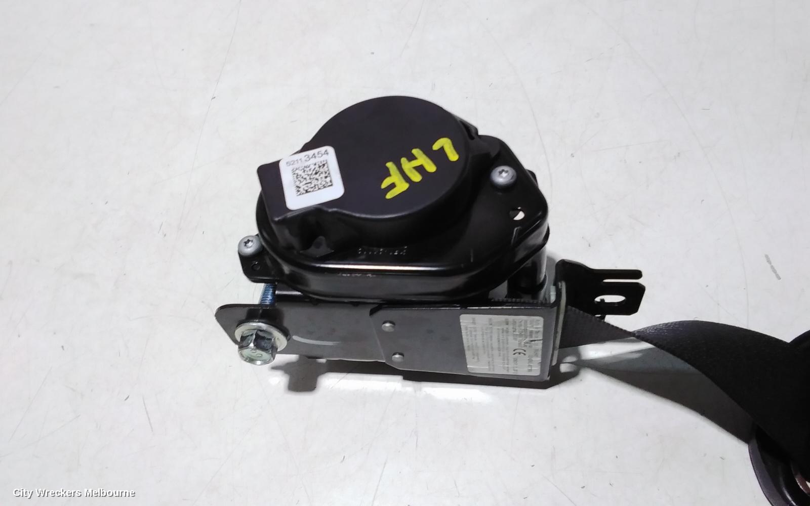 HOLDEN COLORADO SEATBELT/STALK, LH FRONT, SEAT BELT ONLY, DUAL CAB, RG, 07/2016 - 12/2020