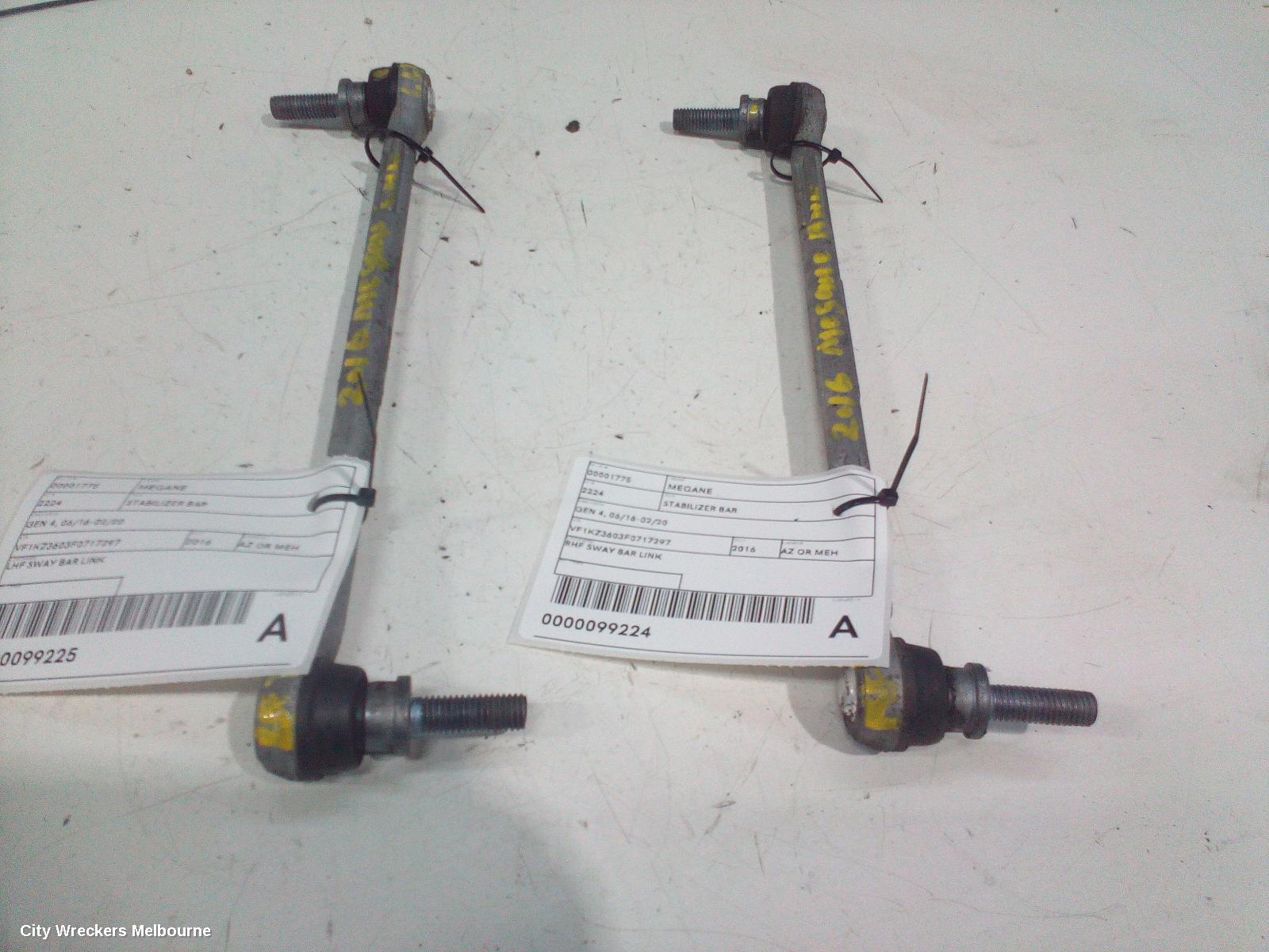 RENAULT MEGANE STABILISER BAR, GEN 4, 06/2016 - 02/2020