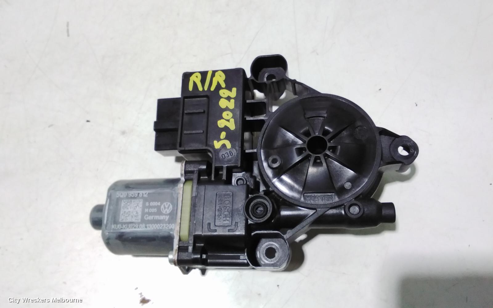 AUDI A3 RIGHT REAR WND REG/MOTOR, 8V, 4DR SEDAN, 10/2013 - 10/2020